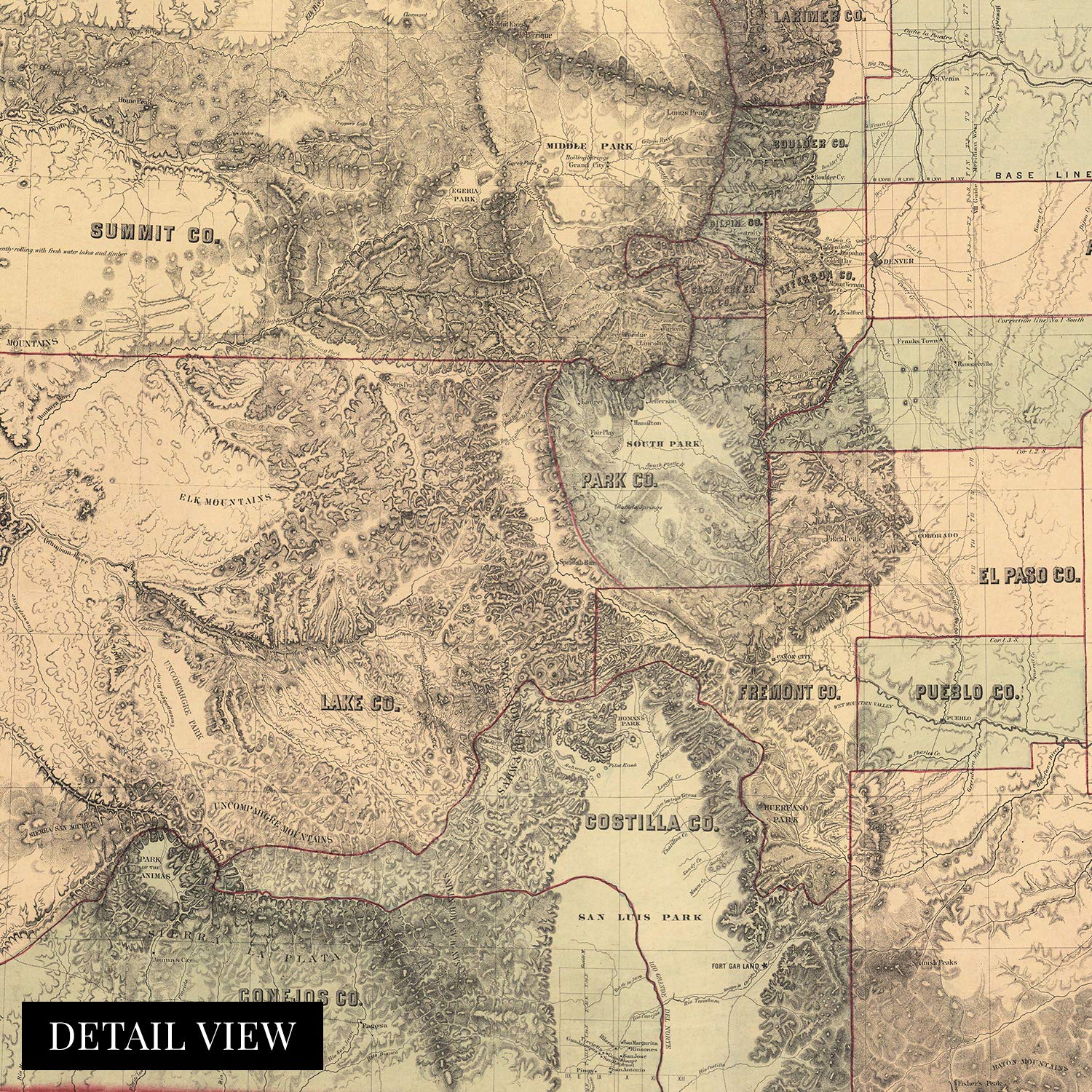 Historix Vintage 1862 Colorado Territory Map - 18X24 Inch Vintage Map Of Colorado Wall Art - Old Colorado Map Poster - Historic
