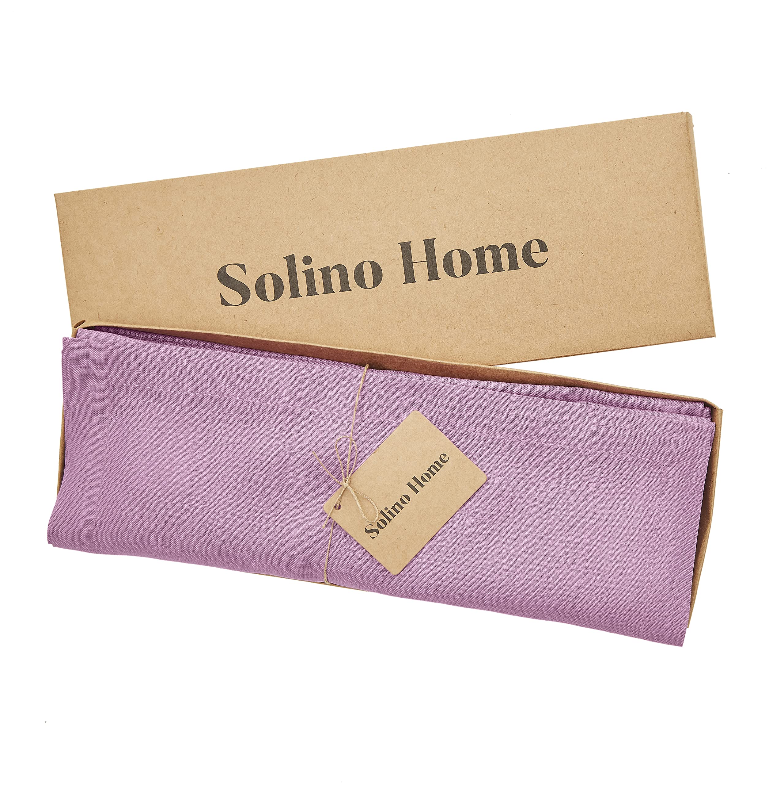 Solino Home Linen Placemats 19'' L X 14'' W Inch - 100% Pure Linen Violet Cloth Placemats Set Of 4 - Fete, Washable Fabric Place
