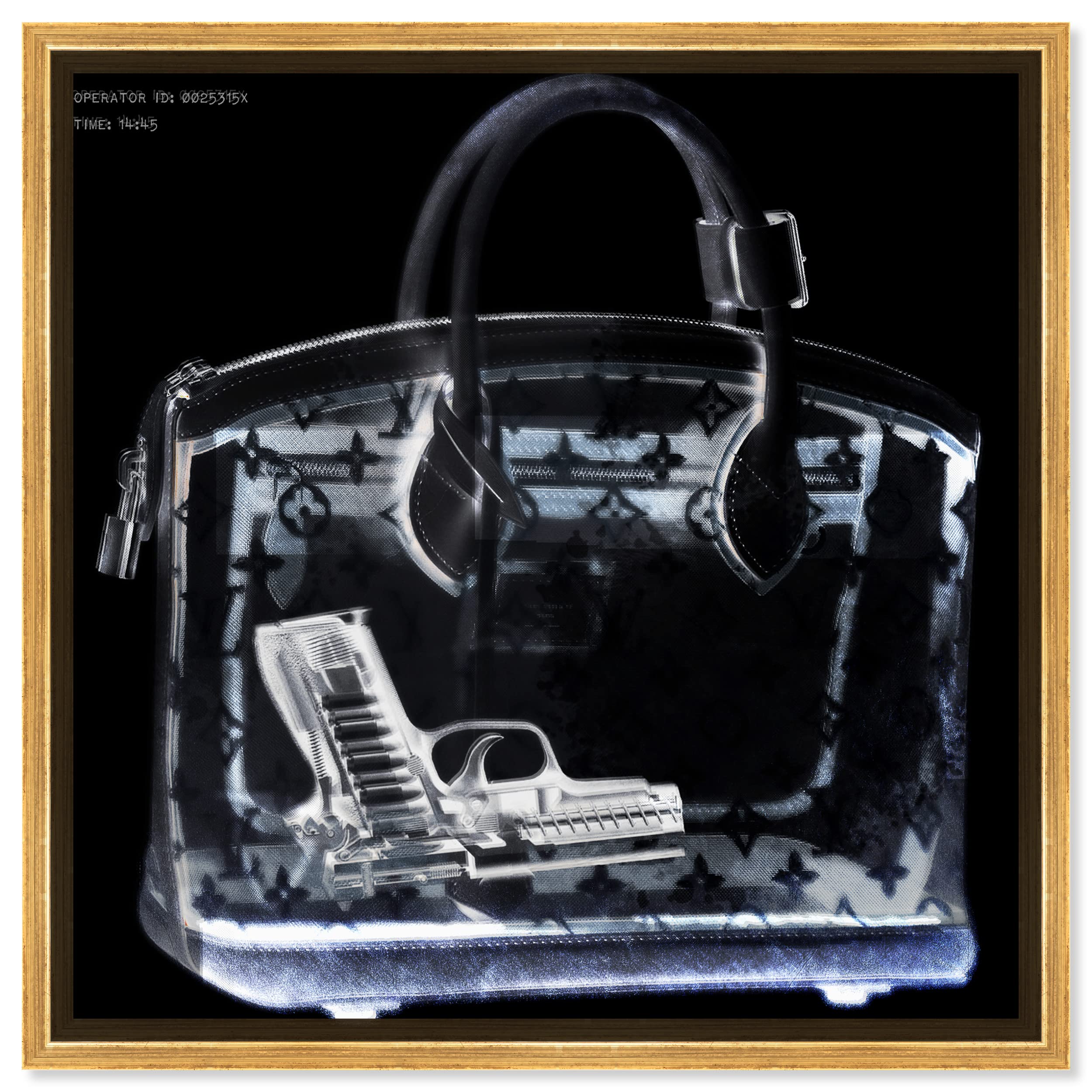 The Oliver Gal Artist Co. Fashion And Glam Wall Art Canvas Prints 'Couture X Ray' Handbags Home D  Cor, 12 In X 12 In, Black, Wh