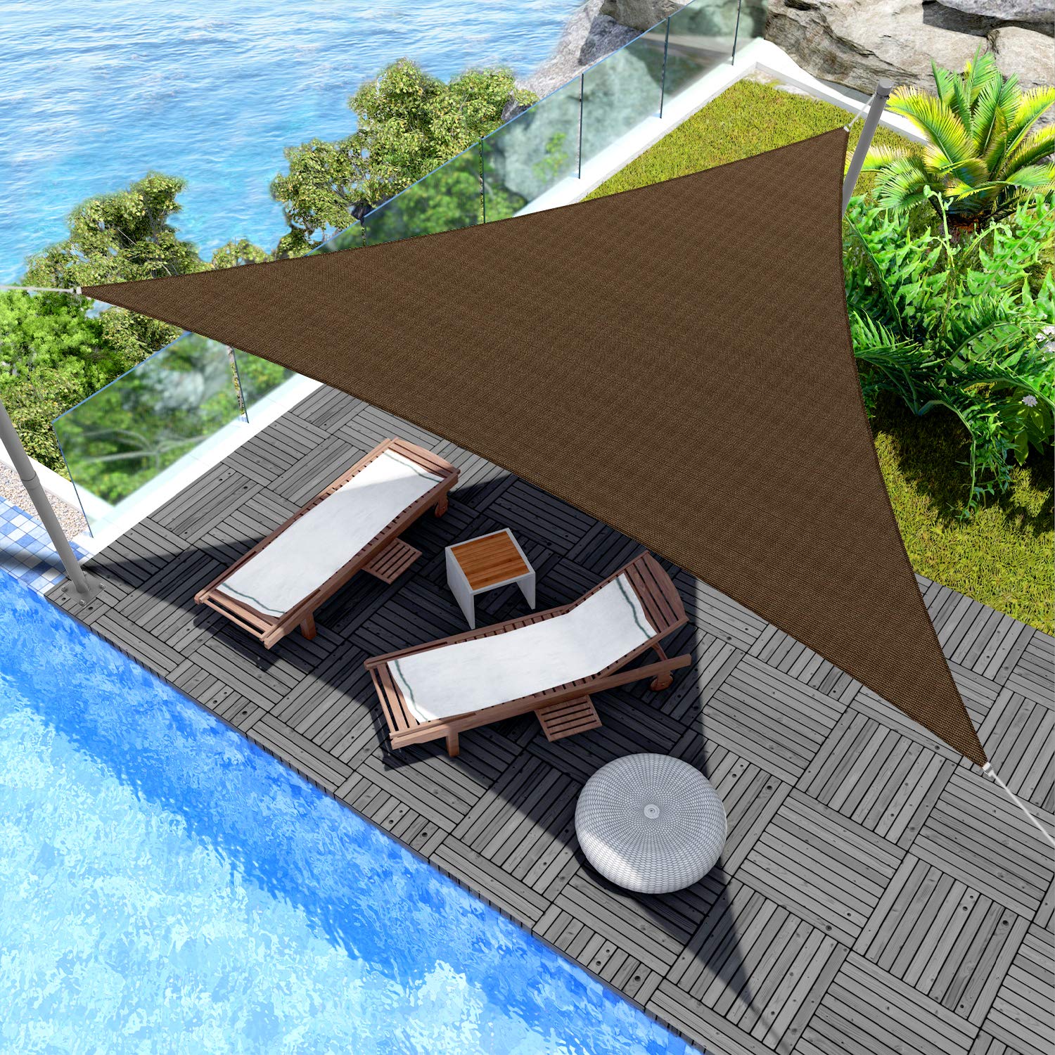 Windscreen4Less Sun Shade Sail 12 X 12 X 12 Uv Block Canopy Covers For Outdoor Patio Backyard Garden Awning Carpot Lawn Deck