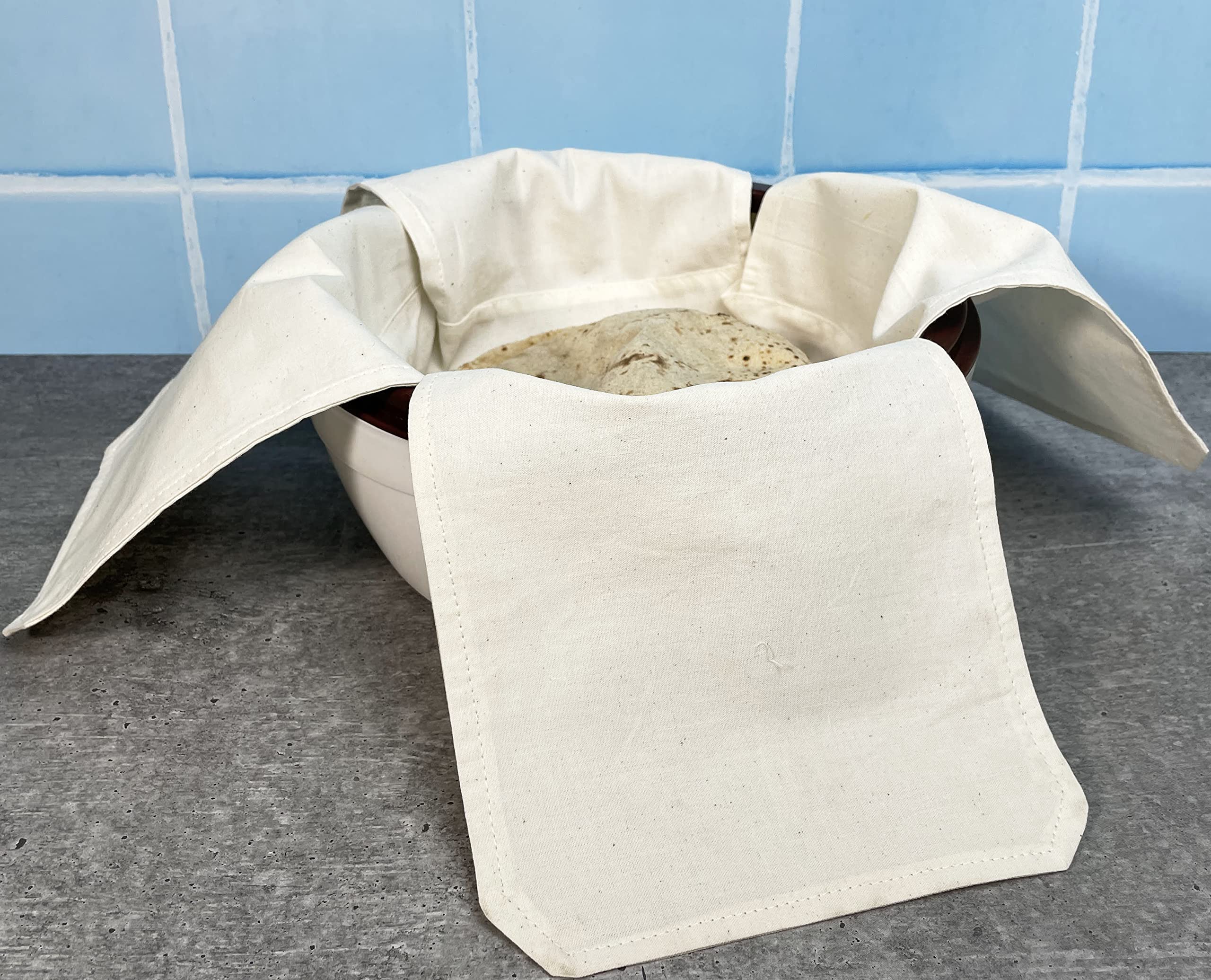 Clarkia Cotton Double Layer Roti Clothes Wrap With Flaps Muslin Cloth For Chapati For Hot Case Kitchen Chapati Cloth Wrap Roti C