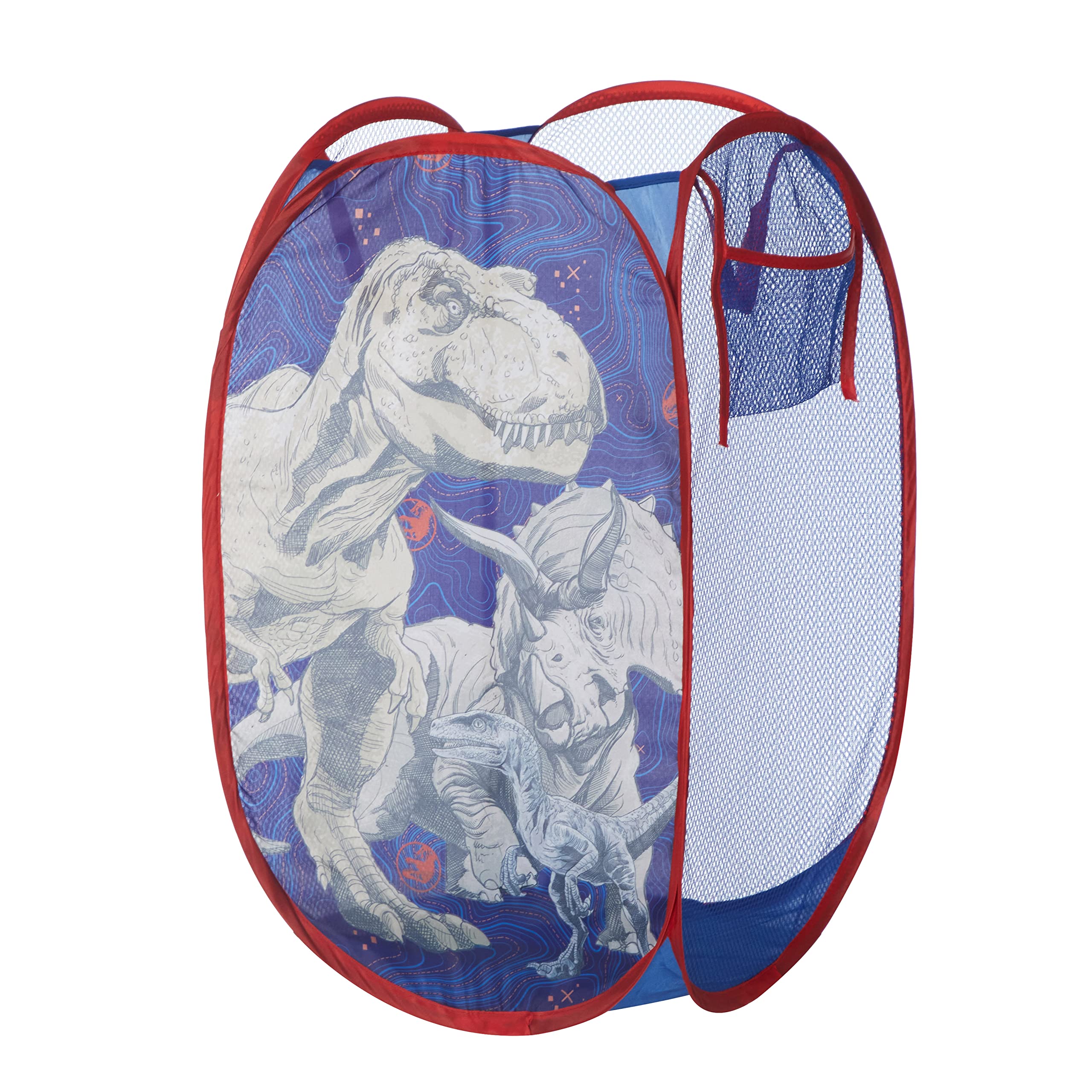 Idea Nuova Jurassic World Pop Up Hamper With Durable Carry Handles, 21'' H X 13.5'' W X 13.5'' L