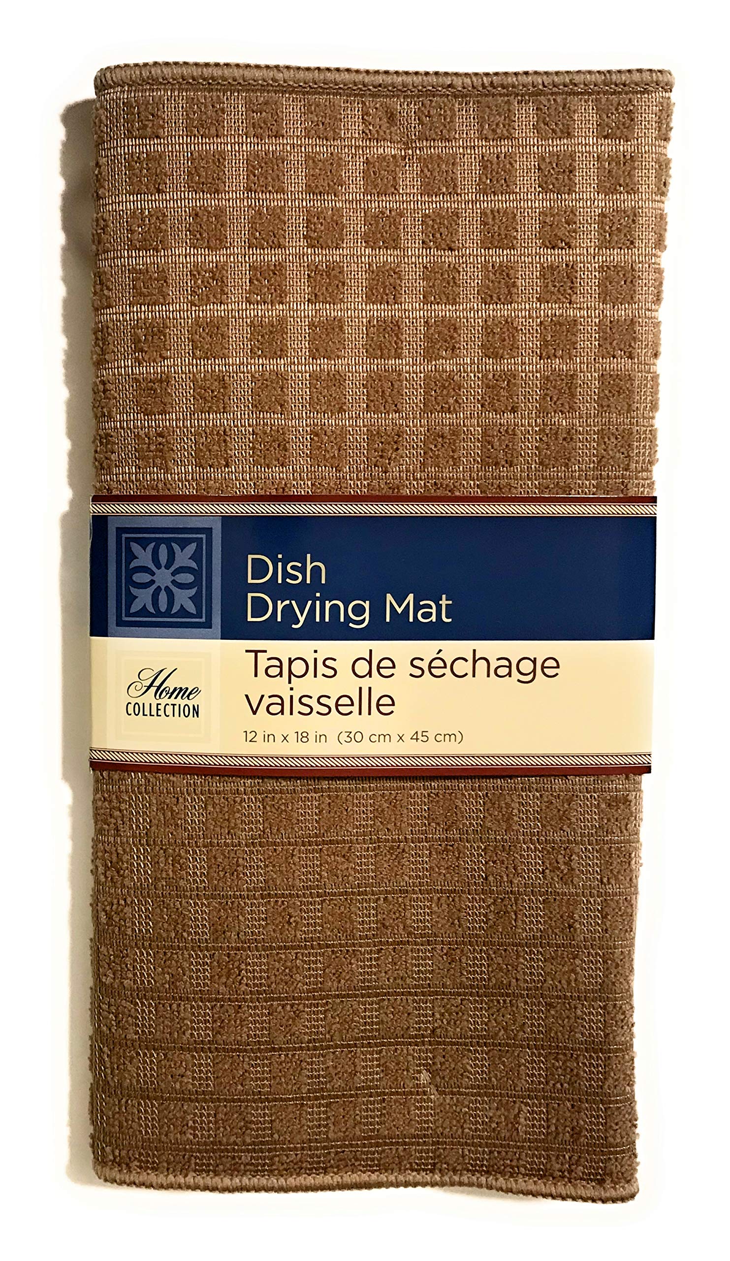 Glasses Dishes Microfiber Drying Mat Kitchen Accessory Dishes - Brown