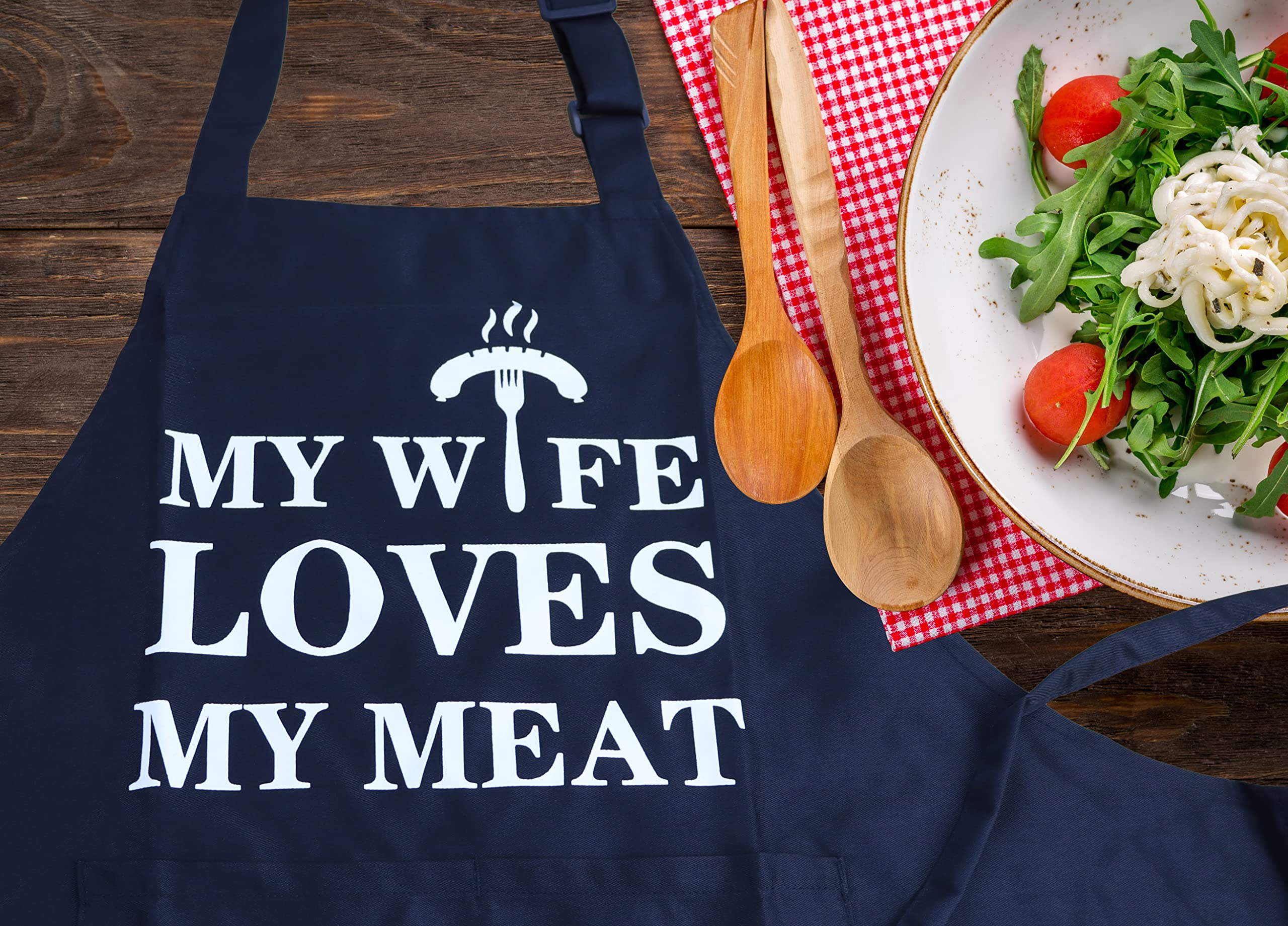 Gvlrbut Funny Grilling Aprons For Men, Gag Gifts For Men, Cooking Bbq Grill Chef Apron For Dad Naughty Gifts For Him Husband Fro