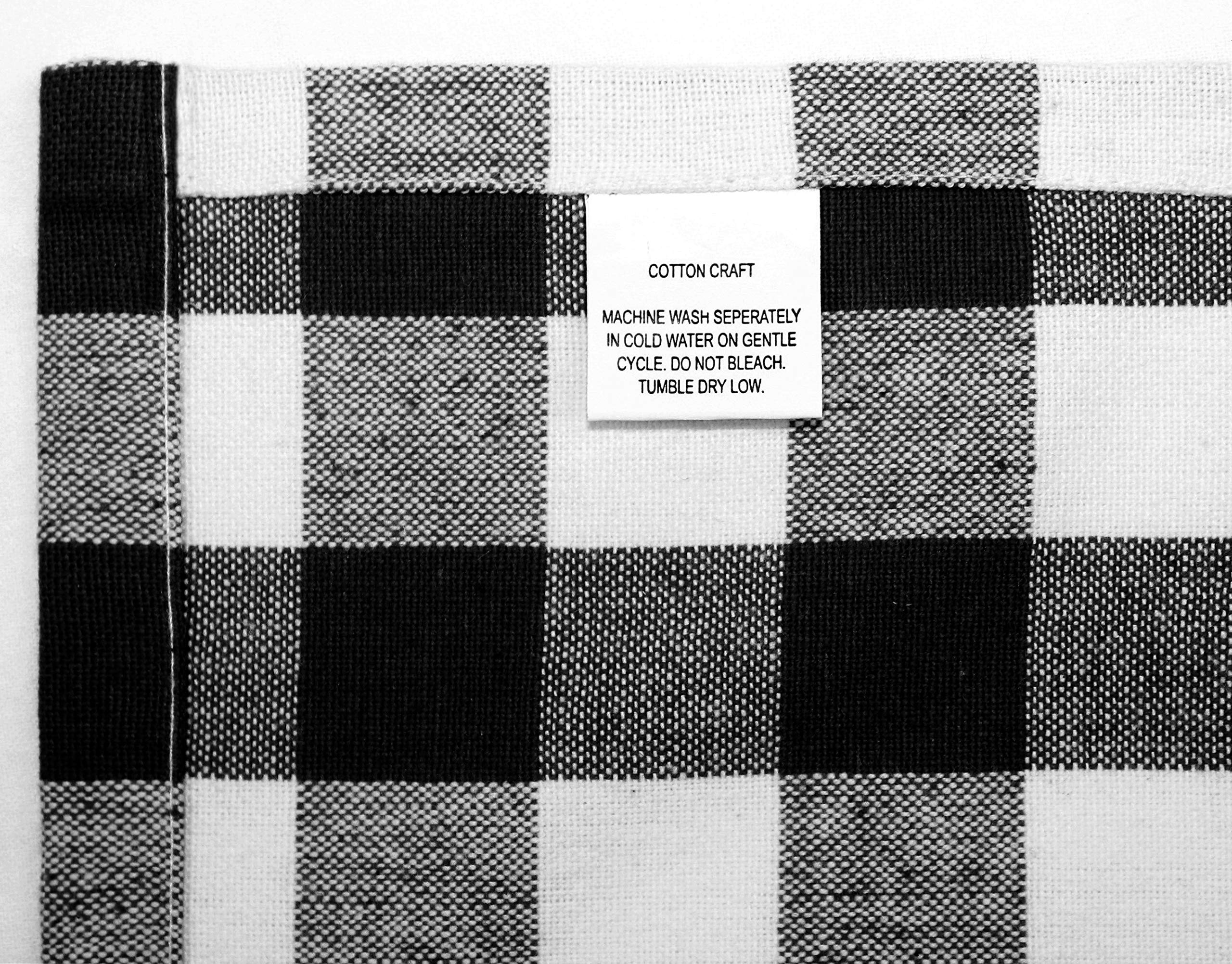 Cotton Craft Countryside Classic Gingham Buffalo Check Plaid Tablecloth- Premium Cotton- Halloween Harvest Autumn Fall Thanksgiv