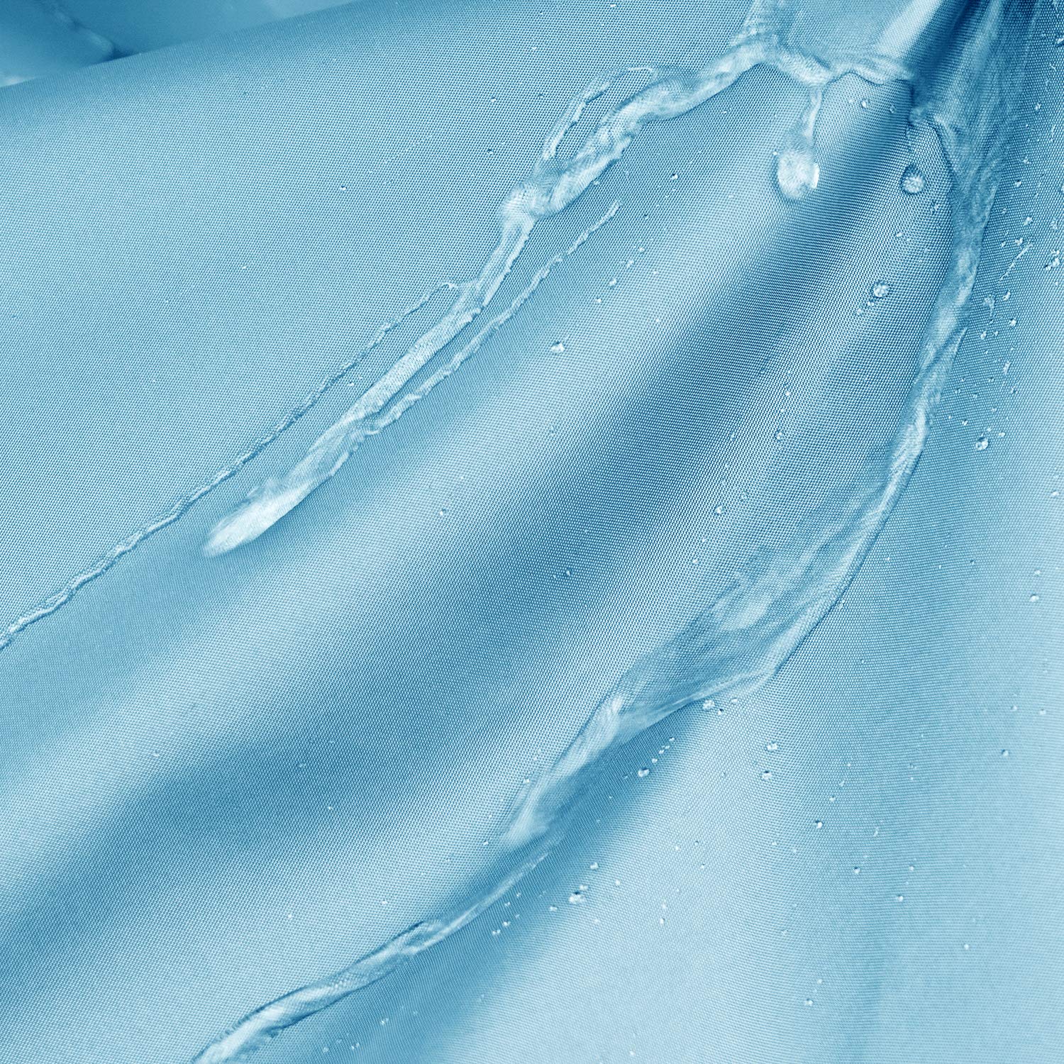 UFRIDAY Shower Curtain Light Blue and White  Polyester Fabric Shower Curtain with Liner Window 72 x 72 inch