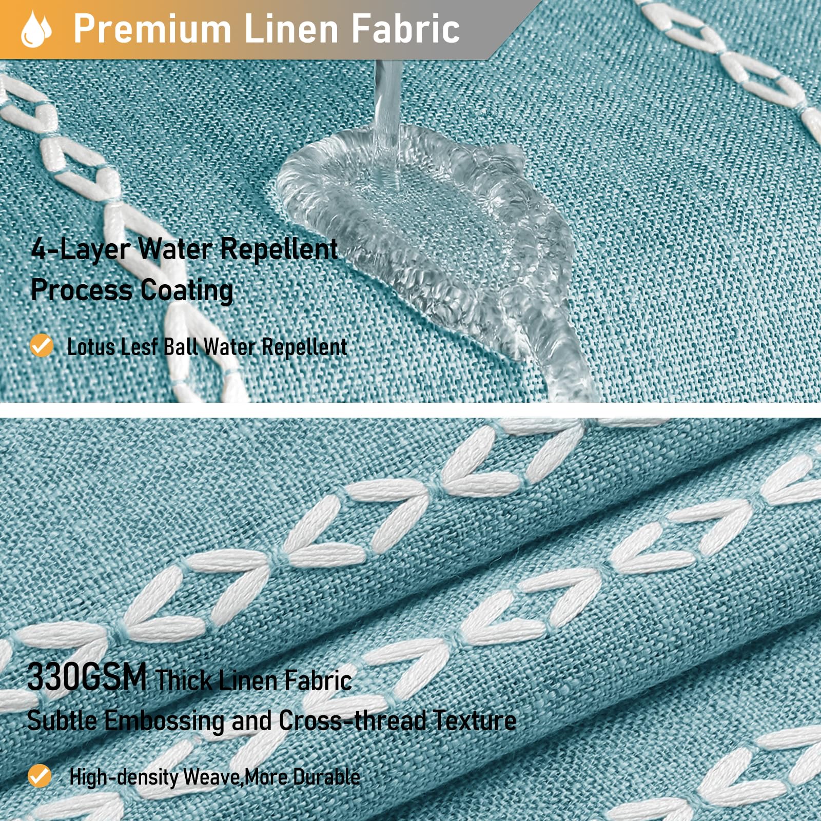 Bttn Extra Long Shower Curtain, 72X84 Boho Rustic Striped Linen Fabric Shower Curtain Set With Tassel, Tall Farmhouse Luxury Wat