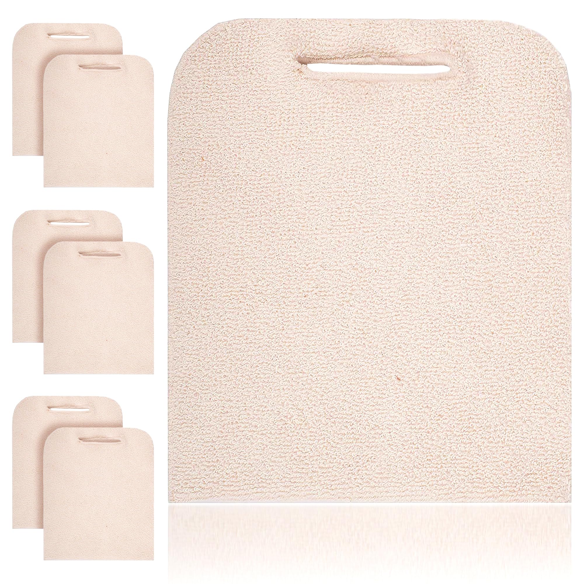 Pack of 12 Terry cloth Bakers Pads Pot Holders with Hand Hole Industrial Oven Pads for Heat care Heat Resistant Knitted Pads for Baking cooking Needs Natural color One Size fits All(D0102HI5P4A)