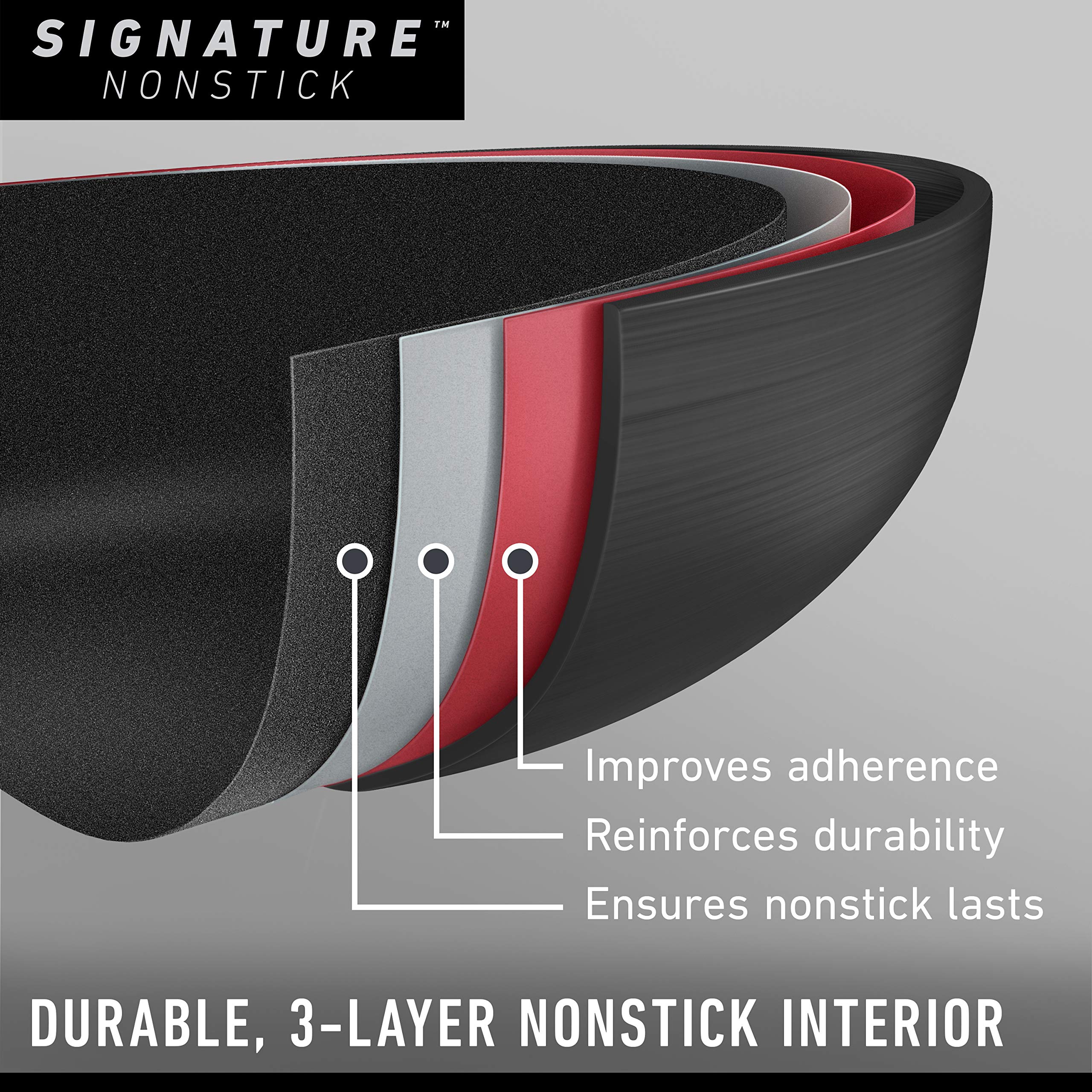 Calphalon Nonstick Frying Pan With Lid And Stay-Cool Handles, Dishwasher And Metal Utensil Safe, Pfoa-Free, 12-Inch, Black