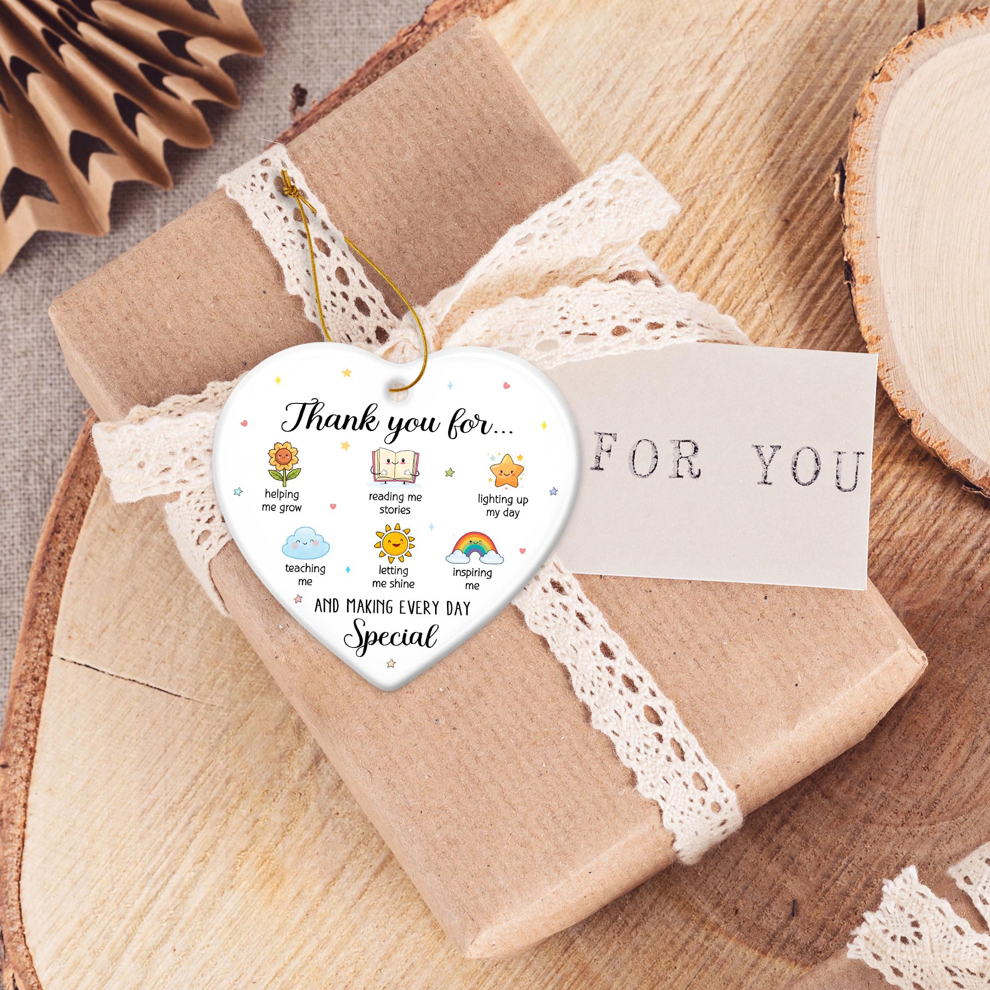 ZAGKOO Teacher Ornament - Christmas Teacher Gifts for Women, Men - First Day Ideas for New Teachers, Daycare, Preschool, Kinderg