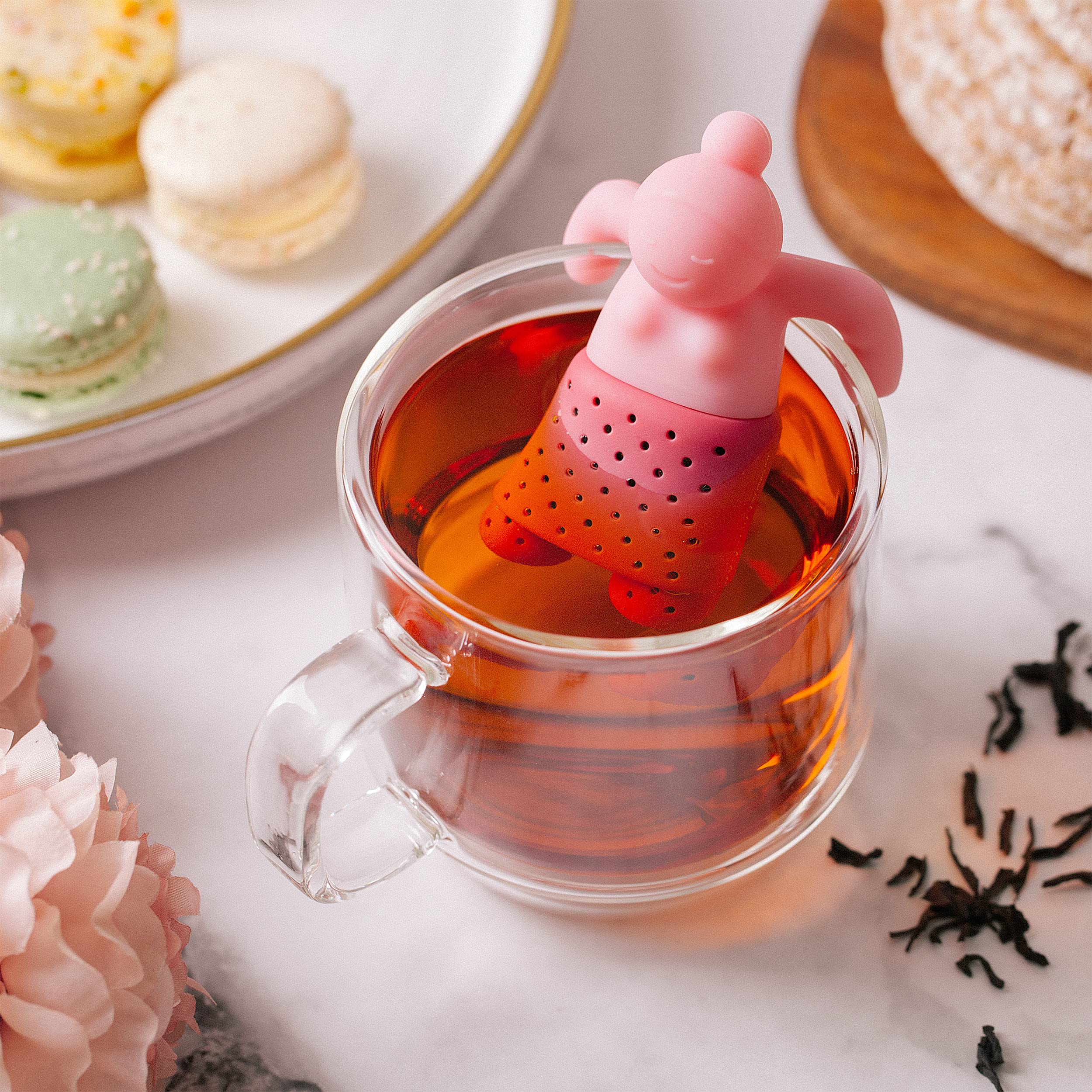Cute Tea Infuser Girl, Reusable Loose Leaf Tea Steeper For A Mug Or Cup, Funny Silicone Tea Strainer, Gift Idea For Women Or Tea