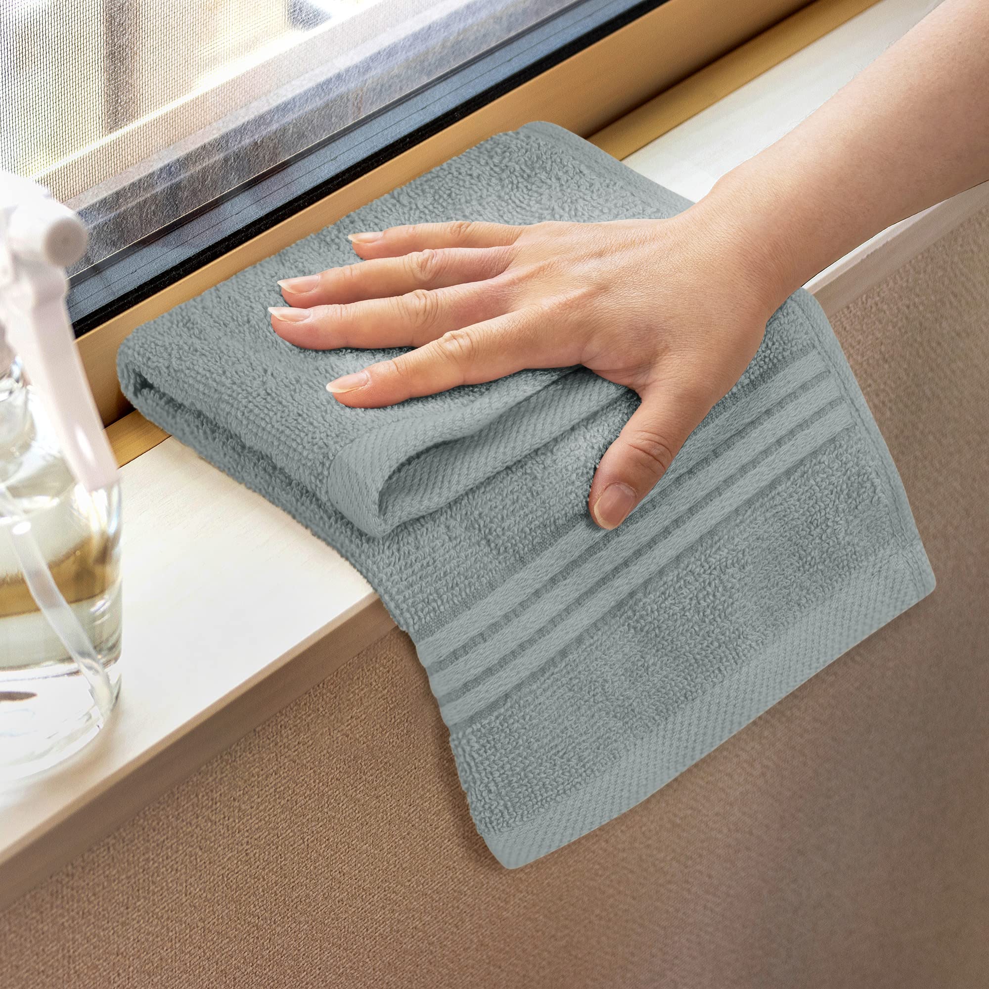 Utopia Towels 12 Pack Premium Wash Cloths Set (12 X 12 Inches) 100% Cotton Ring Spun, Highly Absorbent And Soft Feel Washcloths