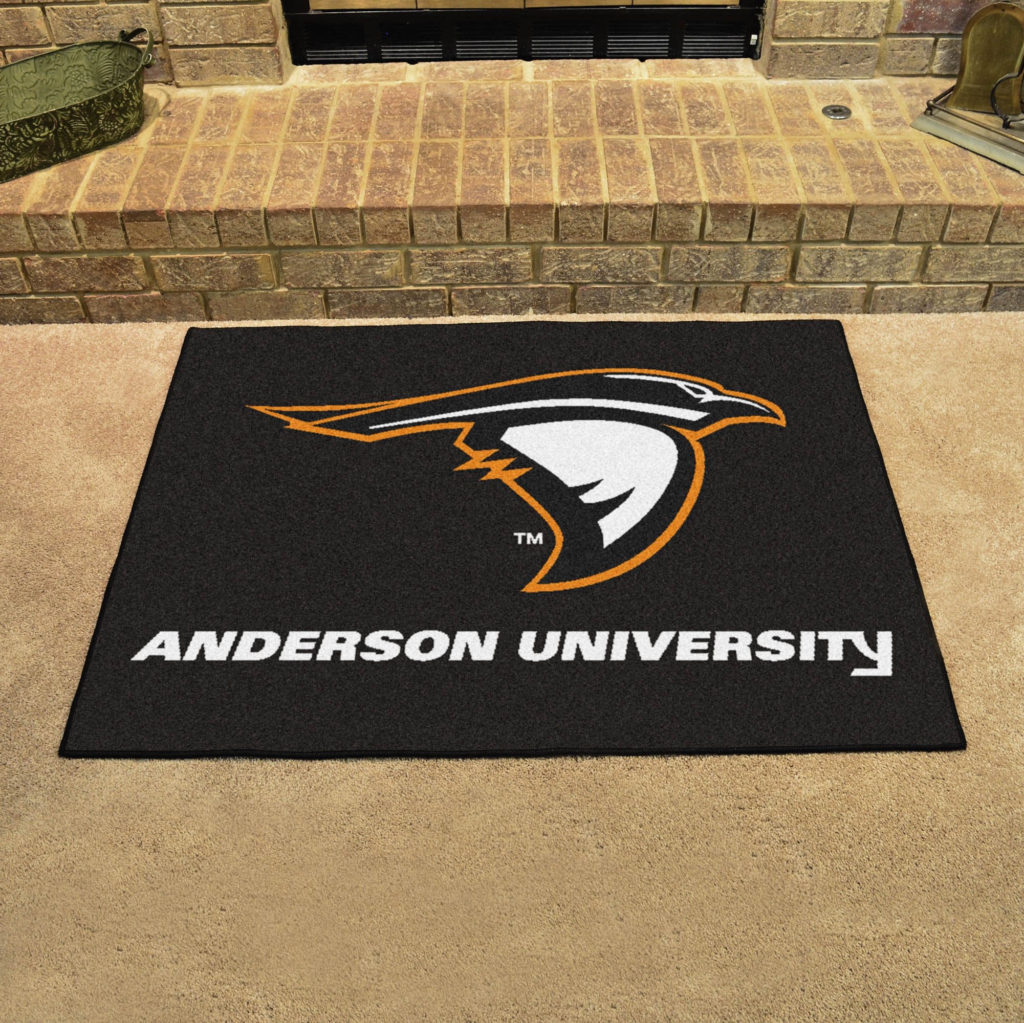 FANMATS 18422 Anderson University (IN) All-Star Mat | Black | 33.75x42.5 | Raven Head Primary Logo