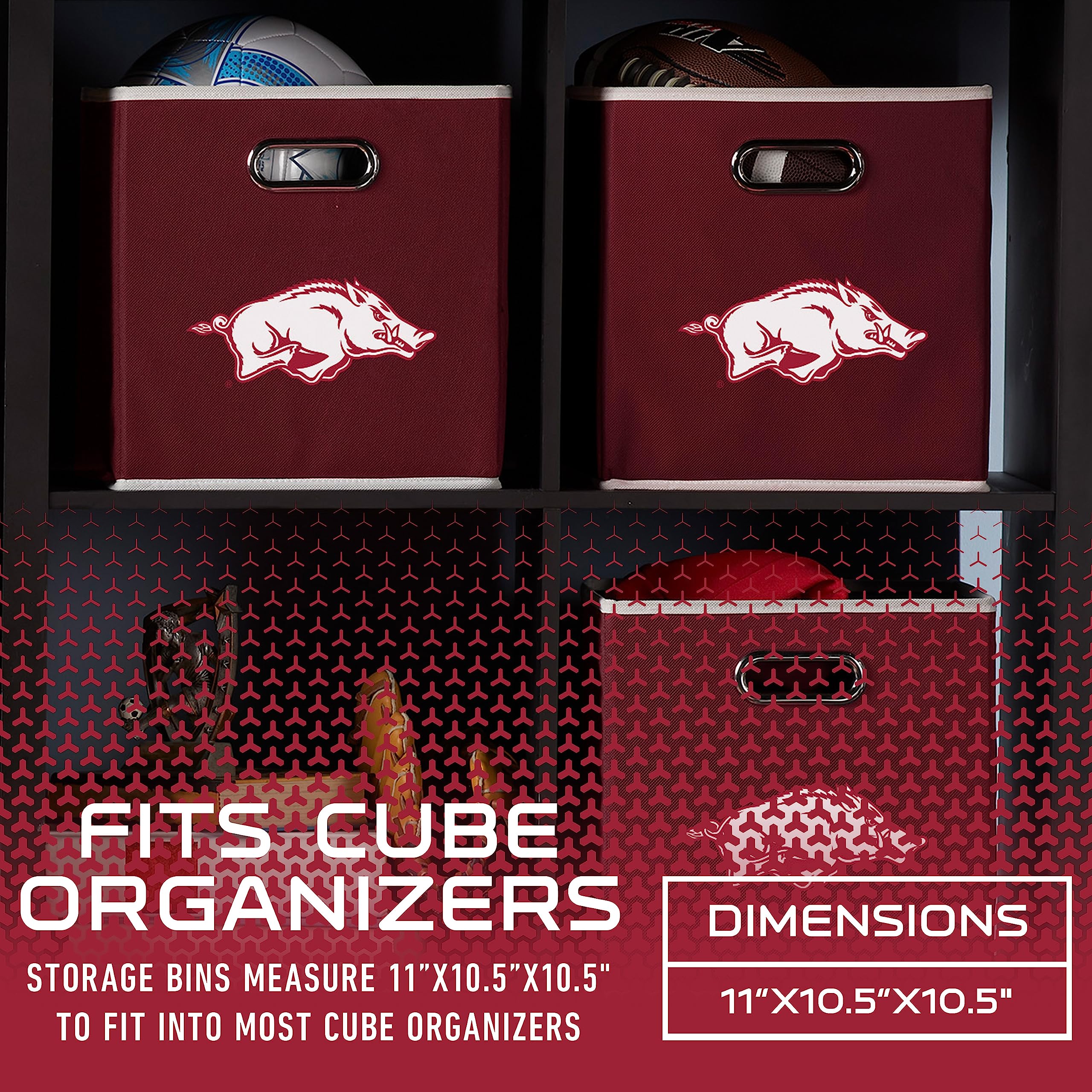 Franklin Sports Unisex Franklin Sports Ncaa Arkansas Razorbacks Storage Bin, Team Specific, One Size Us