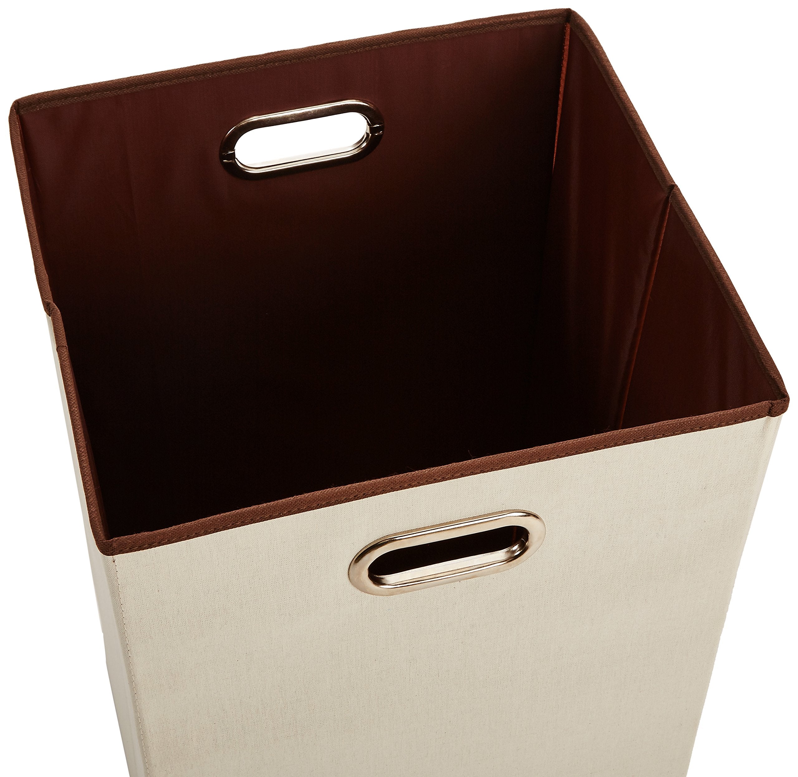 Amazon Basics Rectangular Foldable Laundry Basket Hamper  Beige Brown