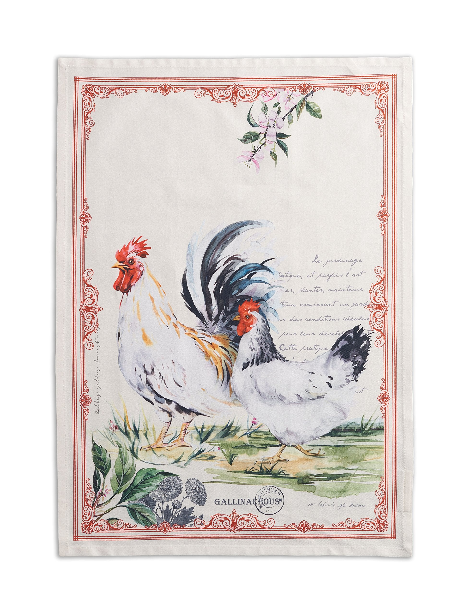 Maison D' Hermine Campagne 100% Cotton Set Of 2 Multi-Purpose Kitchen Towel Soft Absorbent Dish Towels | Tea Towels | Bar Towels