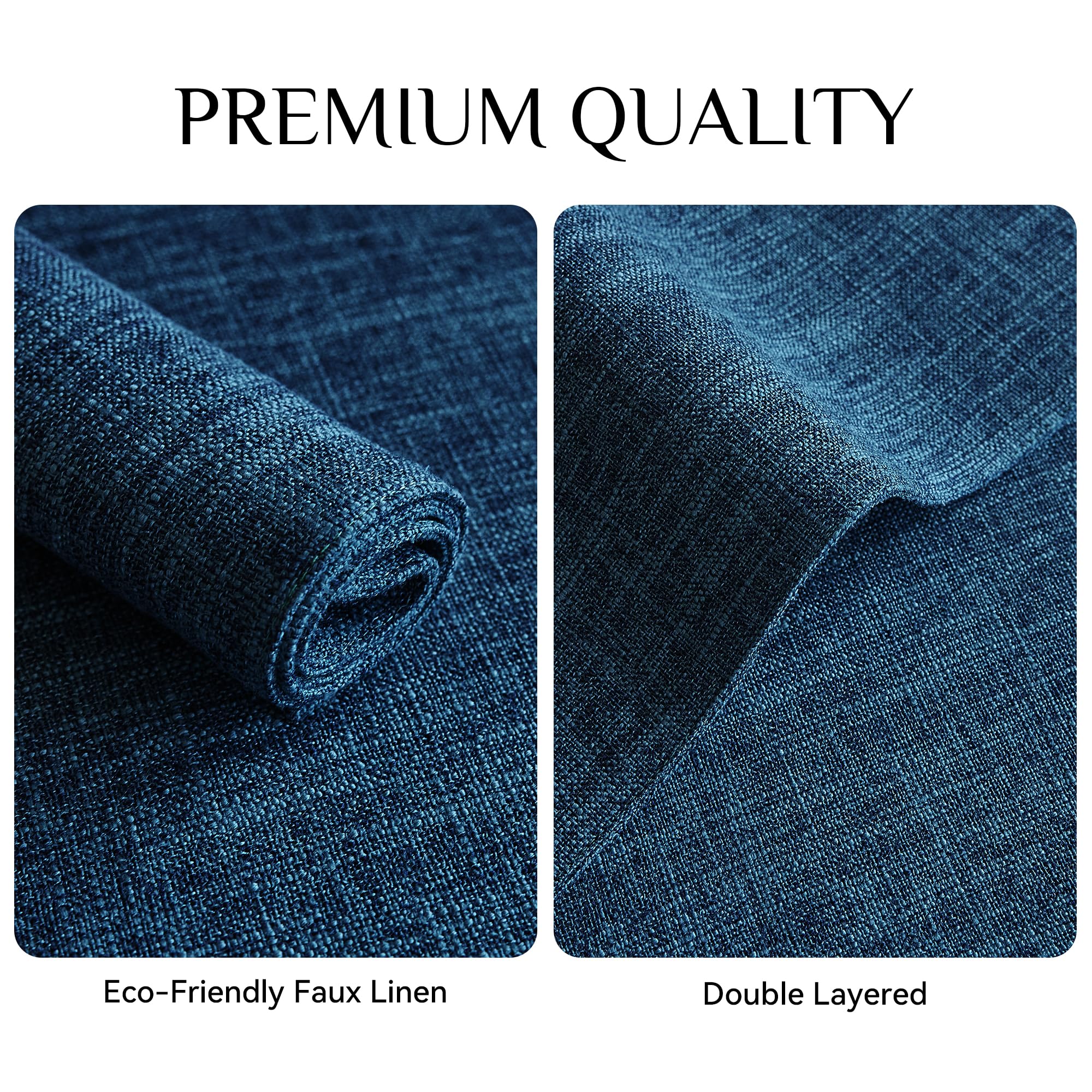 Softalker Faux Linen Placemats Set Of 4-12 X 18 Inch, Heat Resistant Double Layered Durable Burlap Farmhouse Place Mats, Non-Sli