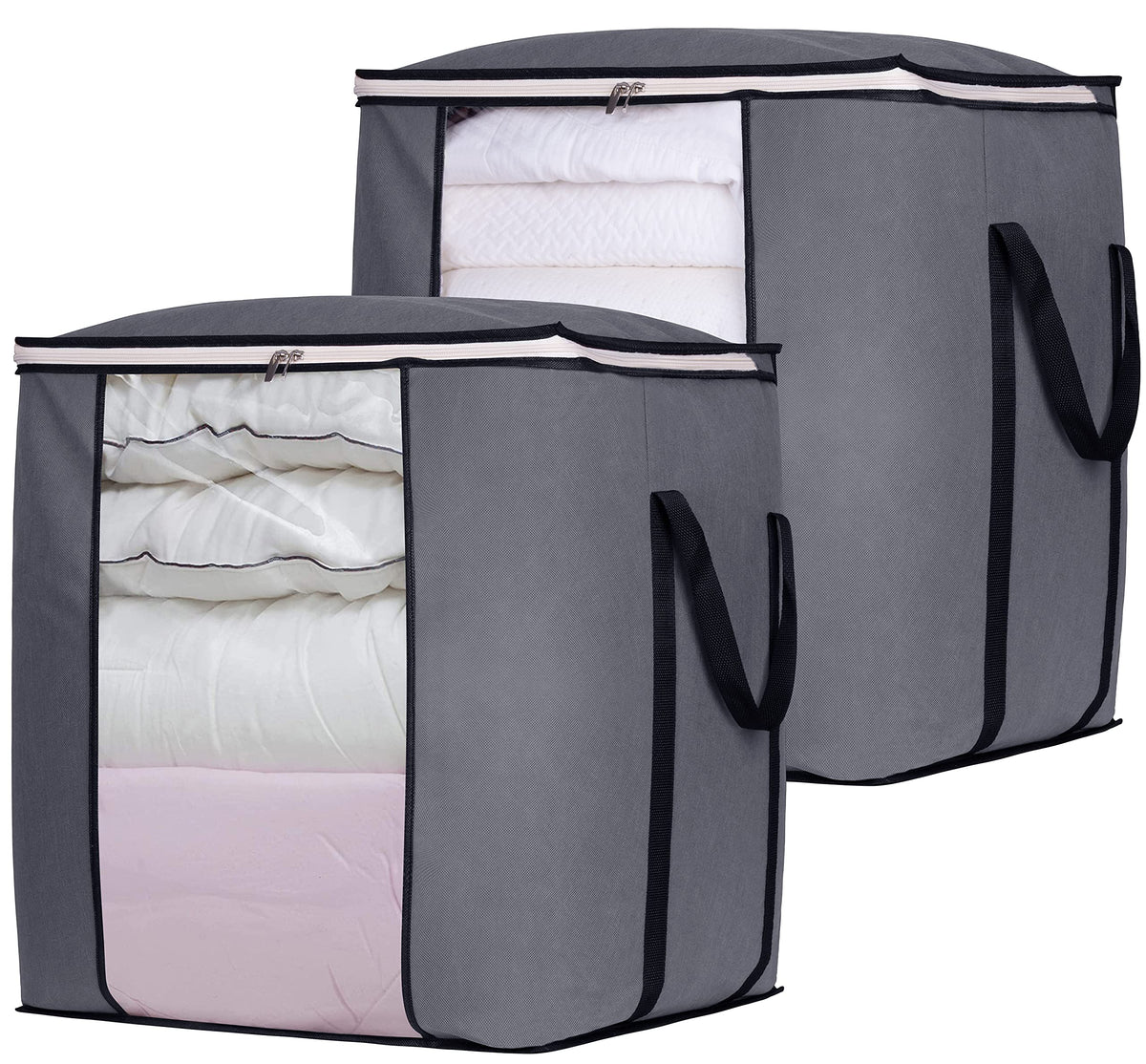 SLEEPING LAMB 120L Extra Large Blanket Storage Bags Breathable Clothes Storage Containers for King Comforter Bedding Pillow Shee