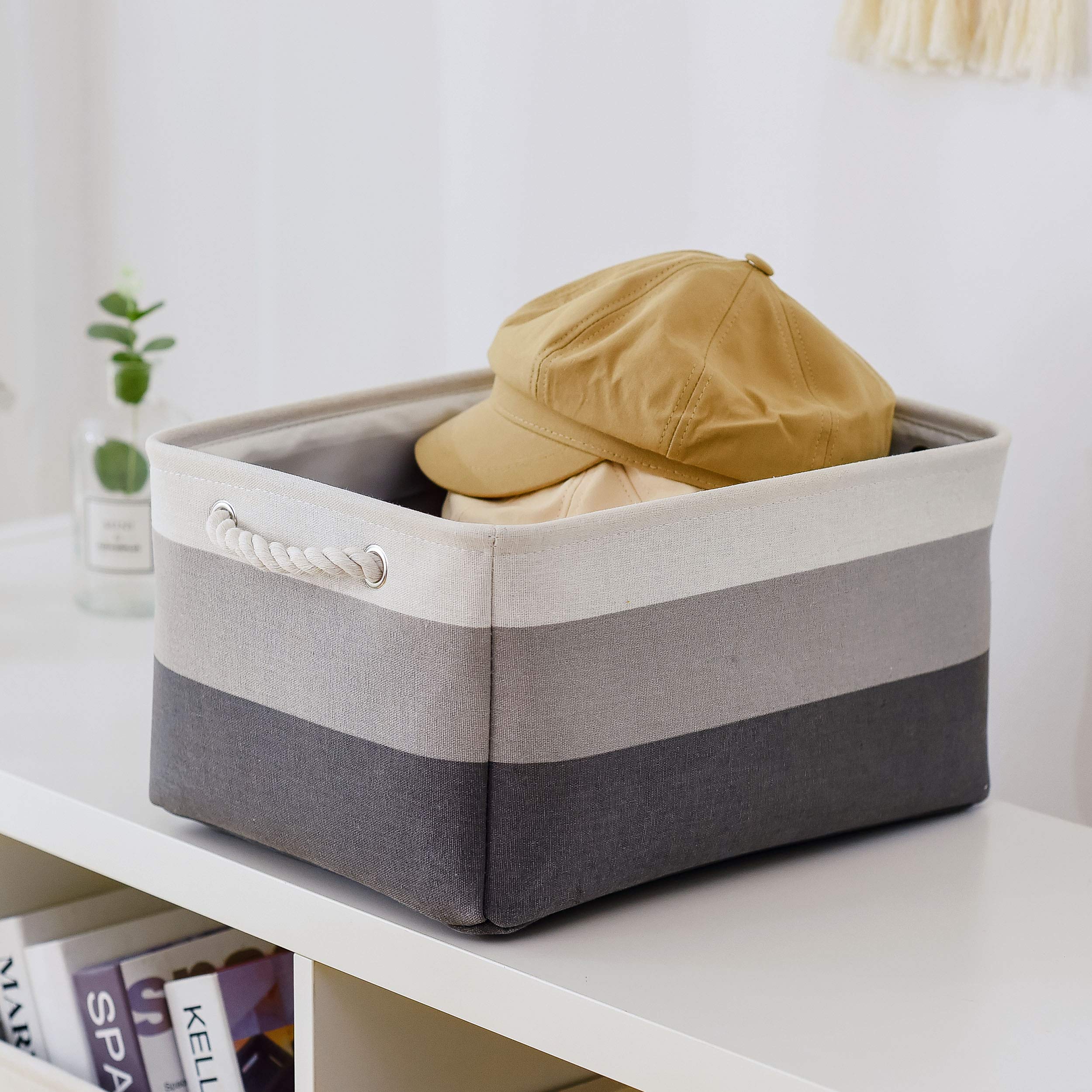 Sacyic Large Storage Baskets For Shelves, Fabric Baskets For Organizing, Collapsible Storage Bins For Closet, Nursery, Clothes,