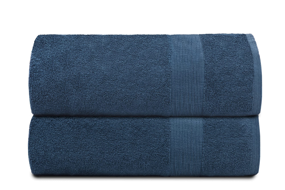 Elvana Home Premium Cotton Oversized 2 Pack Bath Sheet 35X70-100% Pure Cotton - Ideal For Everyday Use - Ultra Soft & Highly Abs