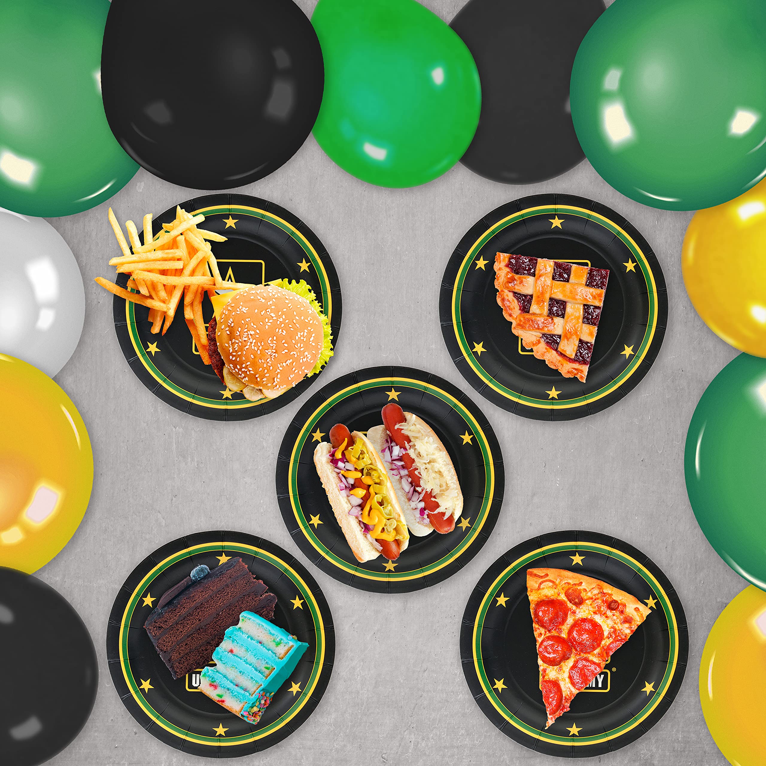 Havercamp U.S. Army 7 In. Party Plates (24 Plates)! Includes 24 Round Dessert Plates In The Officially Licensed United States Ar