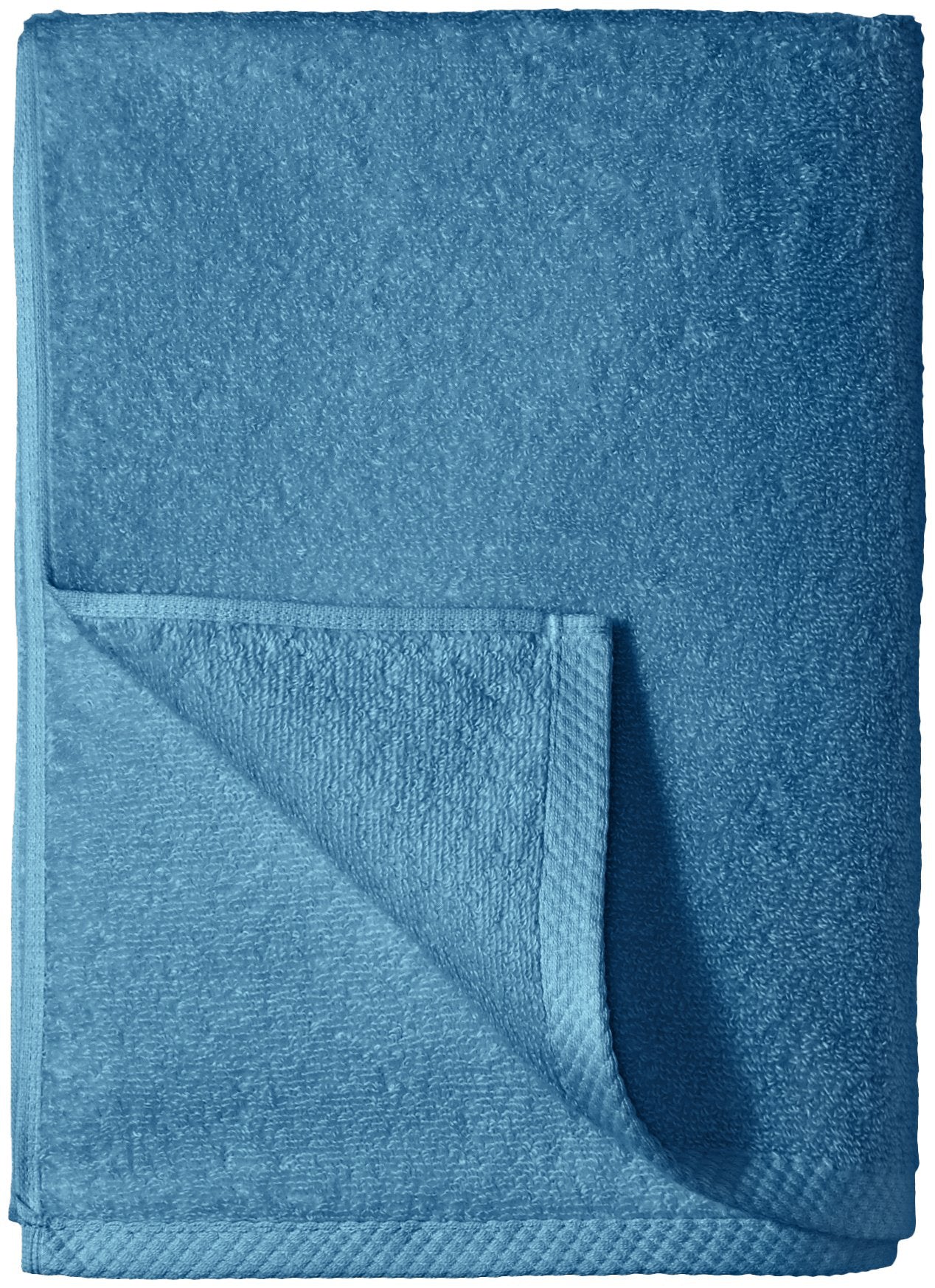 Amazon Basics - 2 Piece Quick-Dry Oversize Bath Towel, 100% Cotton, Lake Blue, 54'' X 30''
