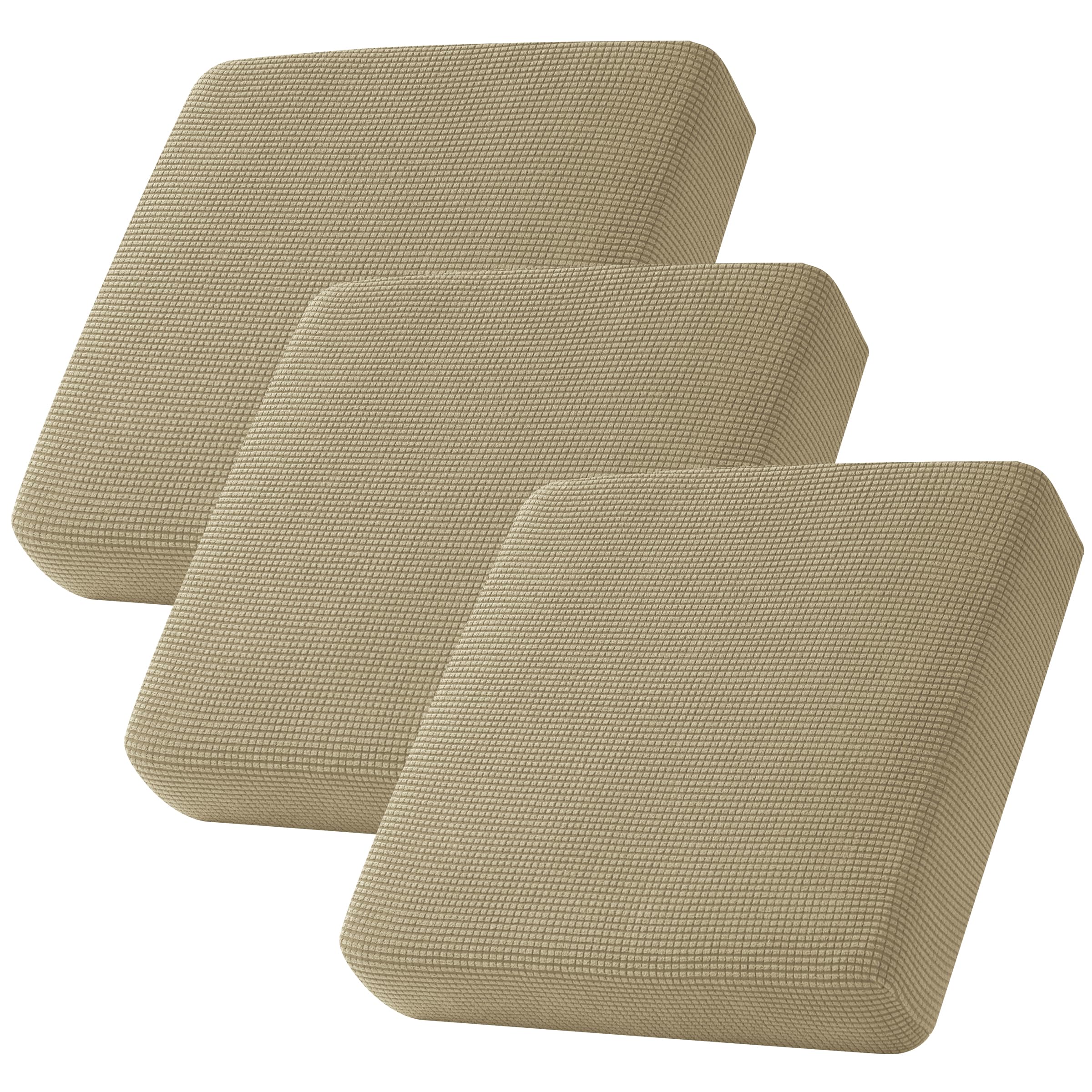 Chun Yi 3Pc Stretch Couch Cushion Covers, Sofa Seat Slipcovers Suitable For Armchair Loveseat Sofa With Spandex Jacquard Fabric(