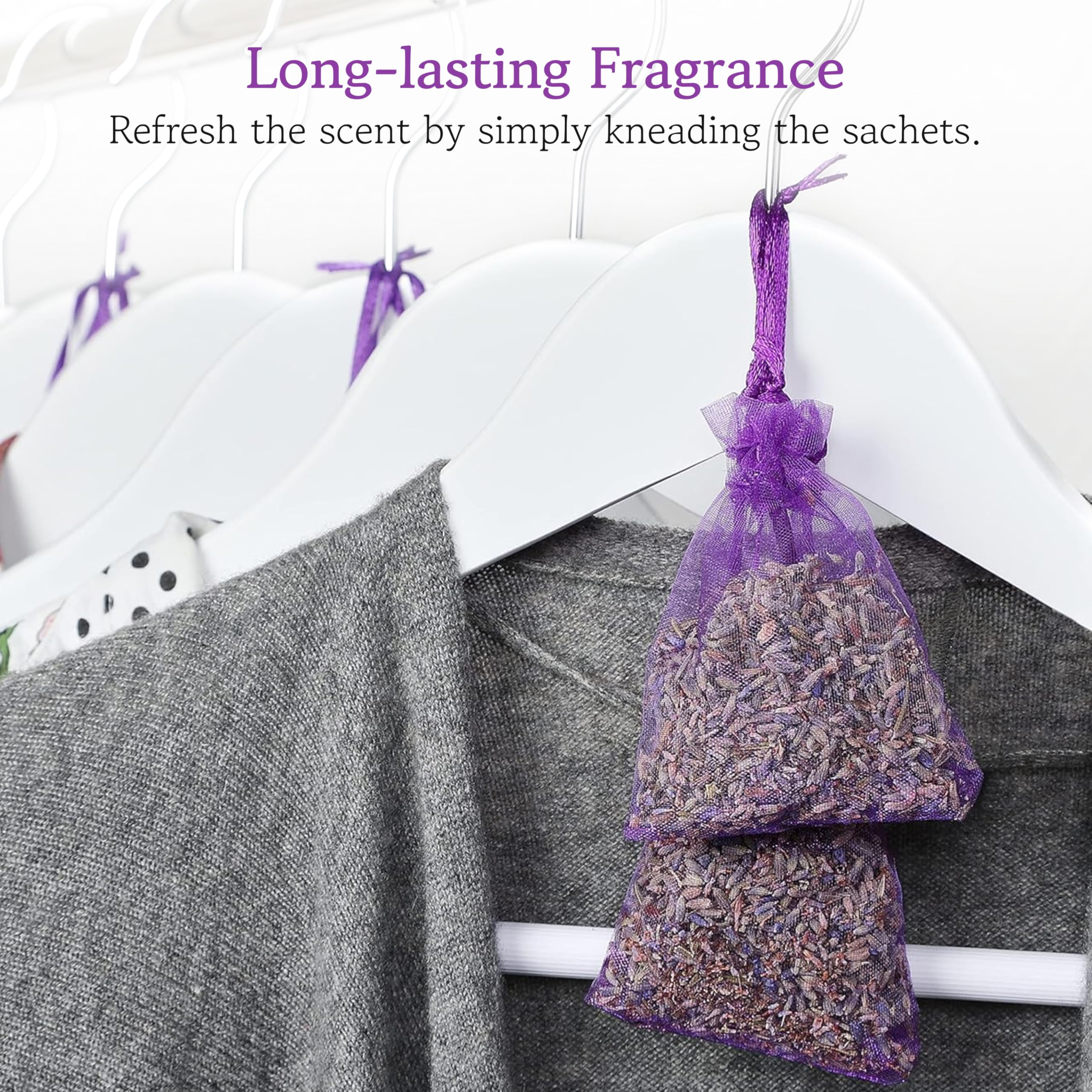 Lavender Sachets for Drawers and closets: 20 Lavender Bags with Dried Lavender Flowers - closet Freshener  closet Scent - Lavender Sachet Bags Lavodia