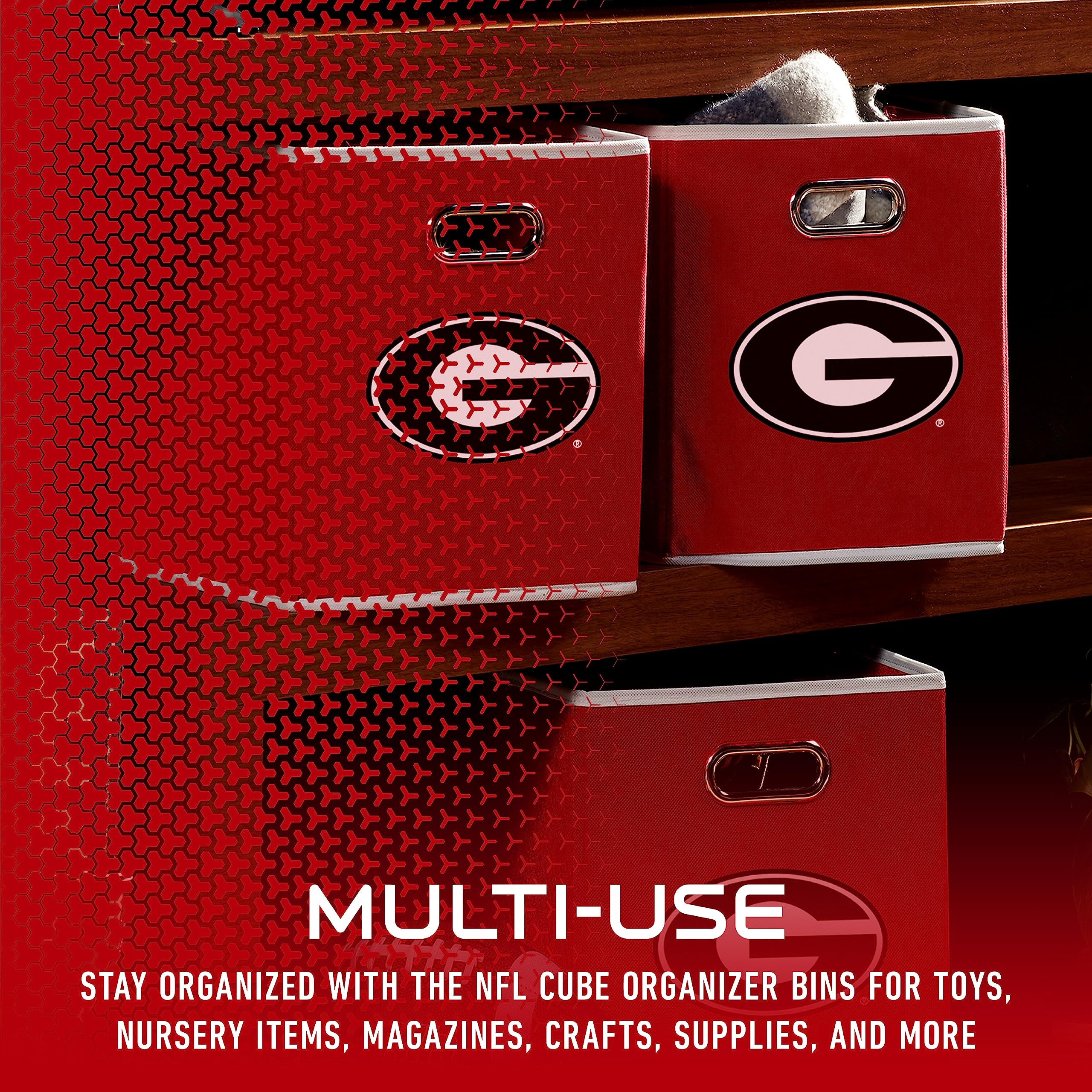 Franklin Sports Unisex Franklin Sports Ncaa Georgia Bulldogs Storage Bin, Team Specific, One Size Us