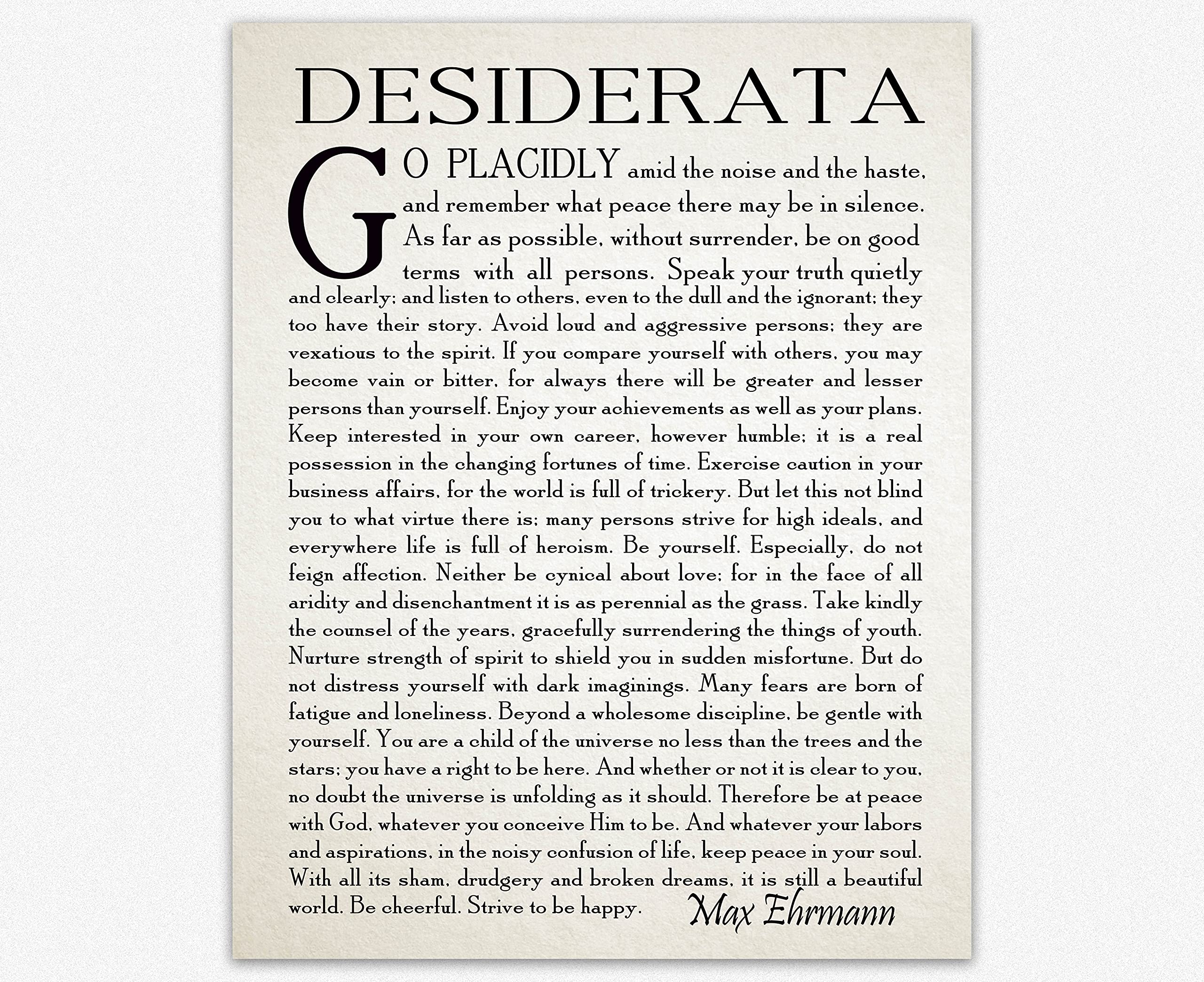 Wallbuddy If Poem Invictus Poem And Desiderata Inspirational Poems Set Of 3 (5 X 7, Vintage)
