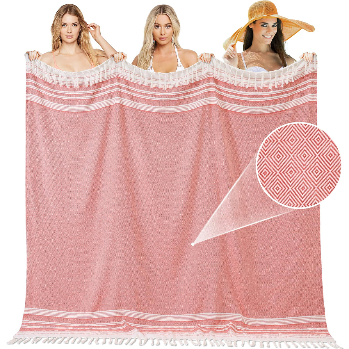 Large Throw Blanket Yoga Blanket Turkish Beach Towel Women Birthday Ideas Mother Day Grandma Grandmother Wife Sister Girlfriend