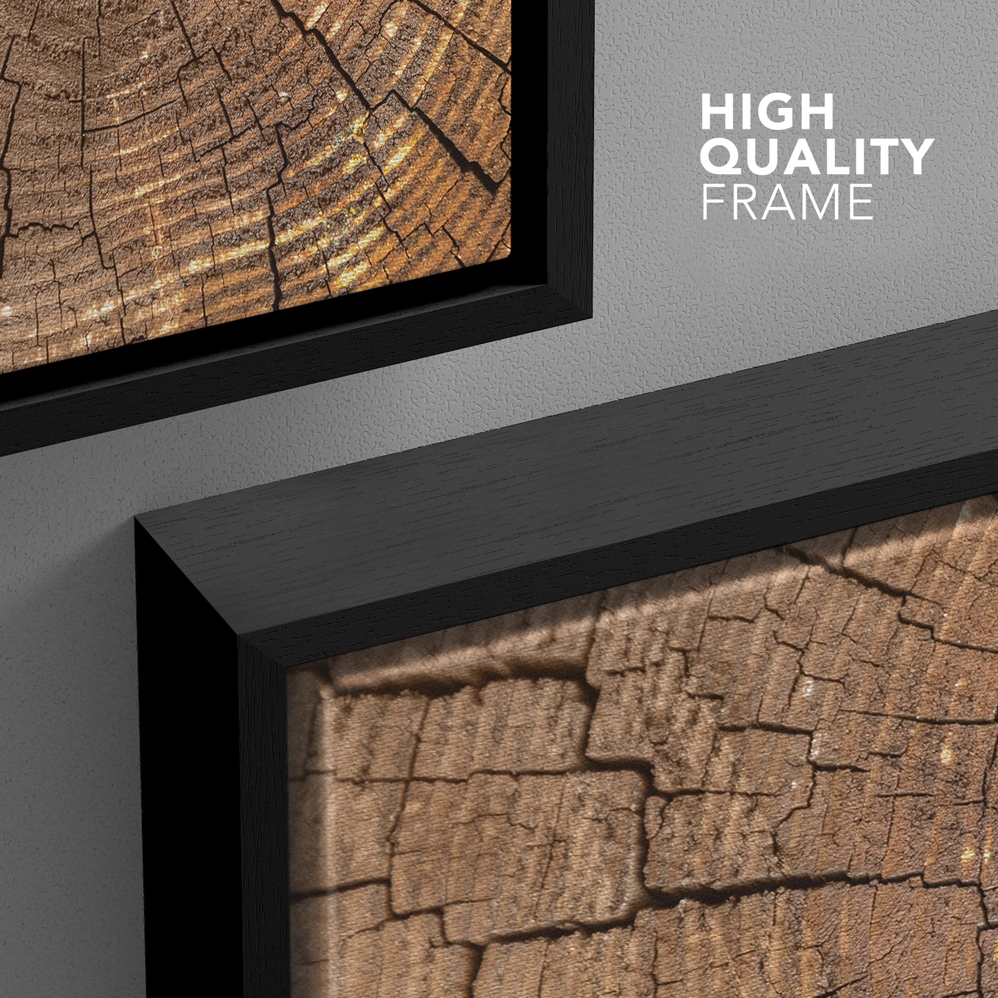 Wall26 Framed Canvas Print Wall Art Close Up Of Brown Wood Rings Nature Wilderness Photography Rustic Botanical Modern Floral Re