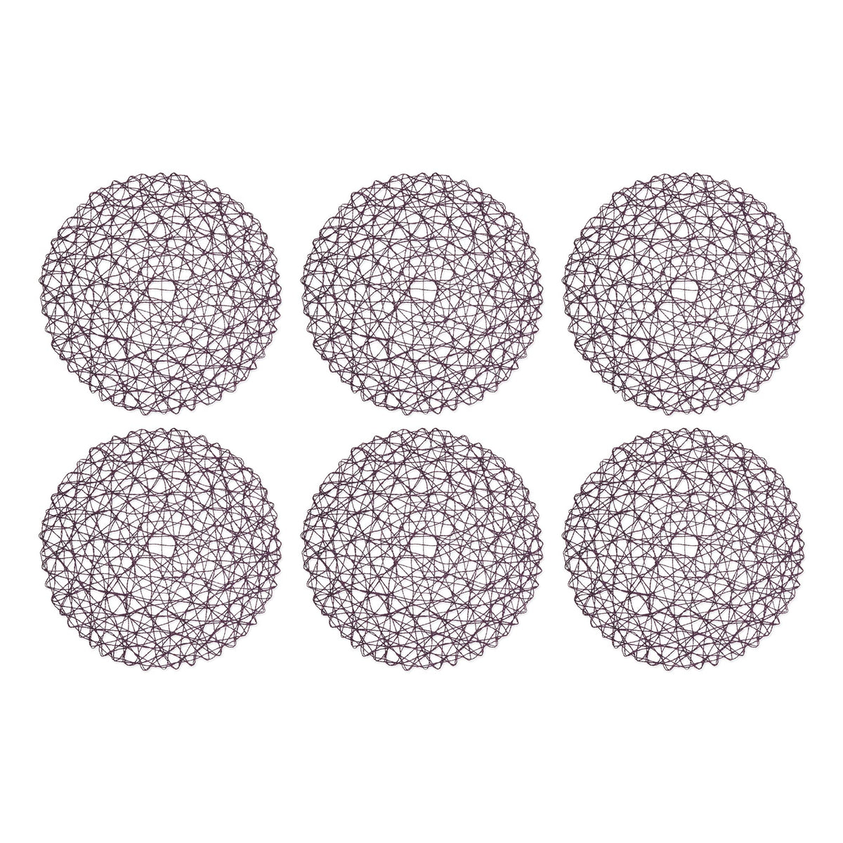 Dii Woven Paper Tabletop Collection Holiday Or Event Decor, Reversible Round Placemat Set, 15'' Dia, Coral, 6, Piece