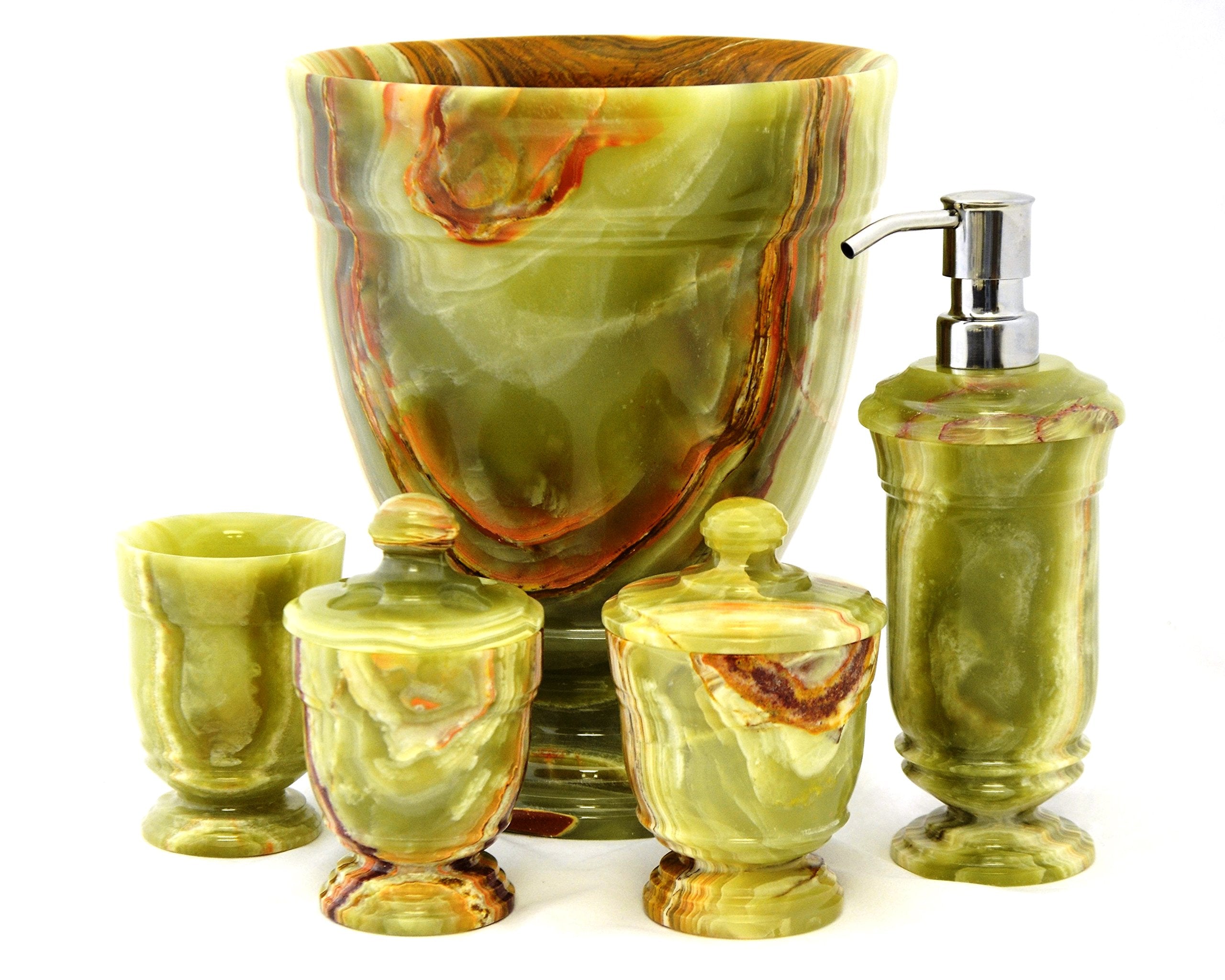 Nature Home Decor 549Cg Classic Green Onyx Canister
