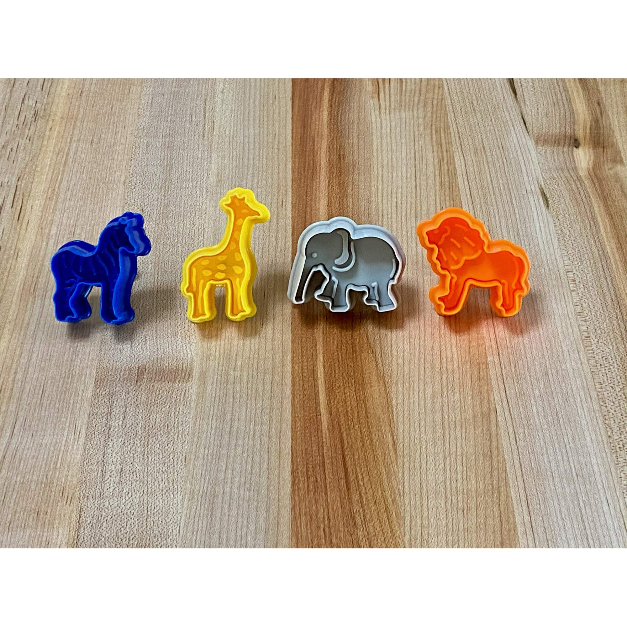 Fox Run Stamp Animal Cookie Cutters, Set Of 4, Safari, Multicolor