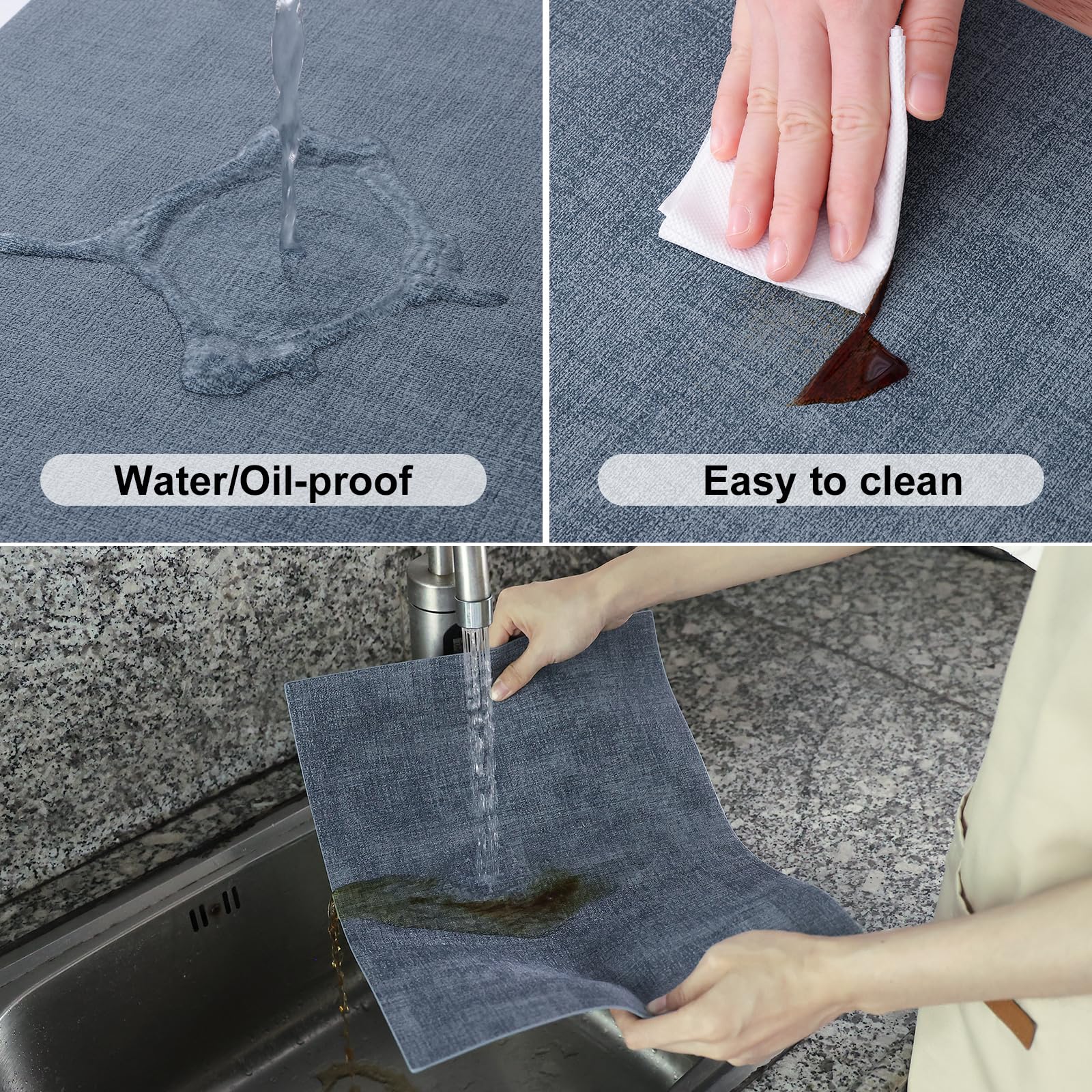 Homaxy Faux Leather Heat Resistant Placemats For Dining Table Set Of 4, Waterproof Wipeable Washable Pu Table Mats, Easy To Clea