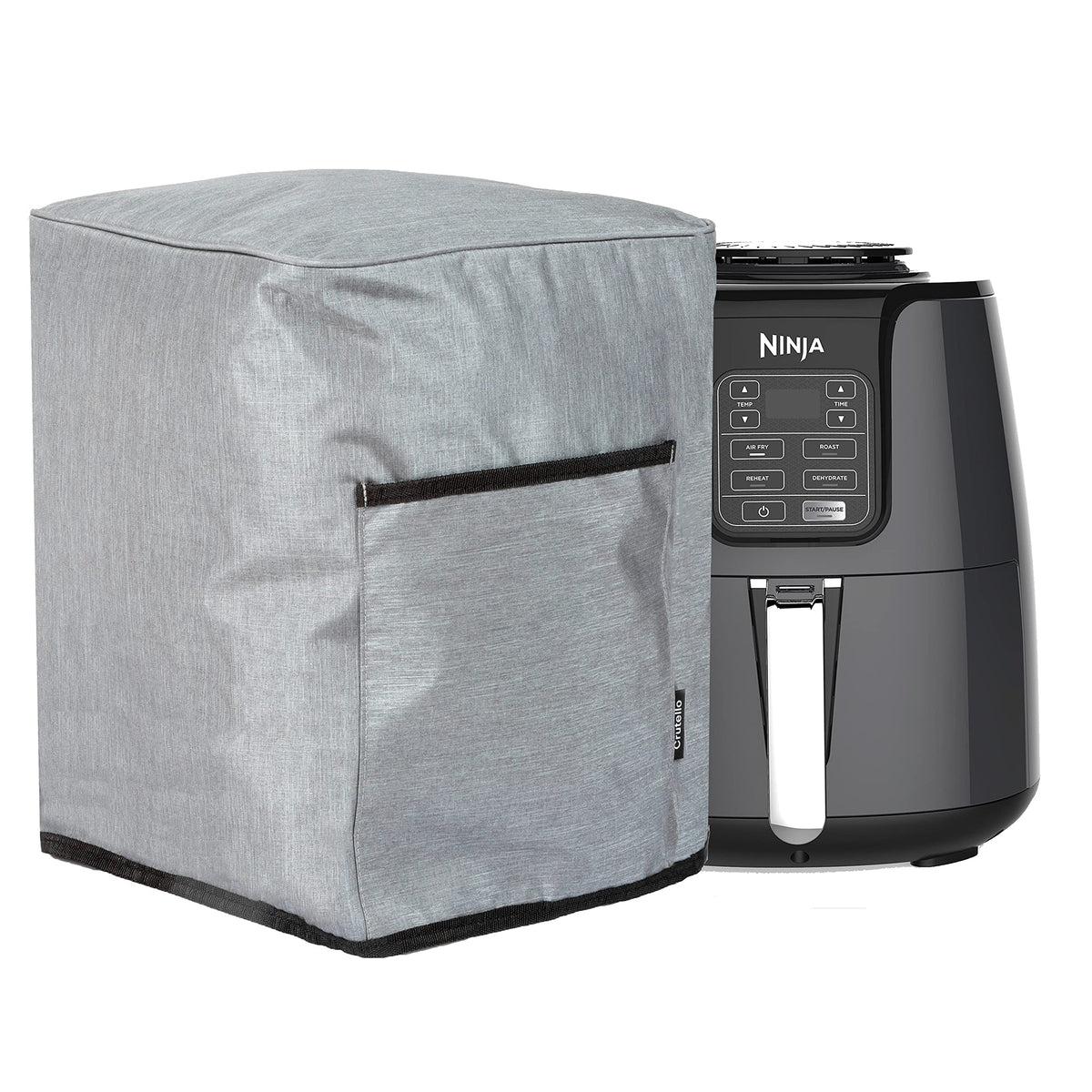Crutello Air Fryer Cover With Storage Pockets For 4 Quart Fryer, Air Fryer Covers For Outside - Small Appliance Dust Covers, Air