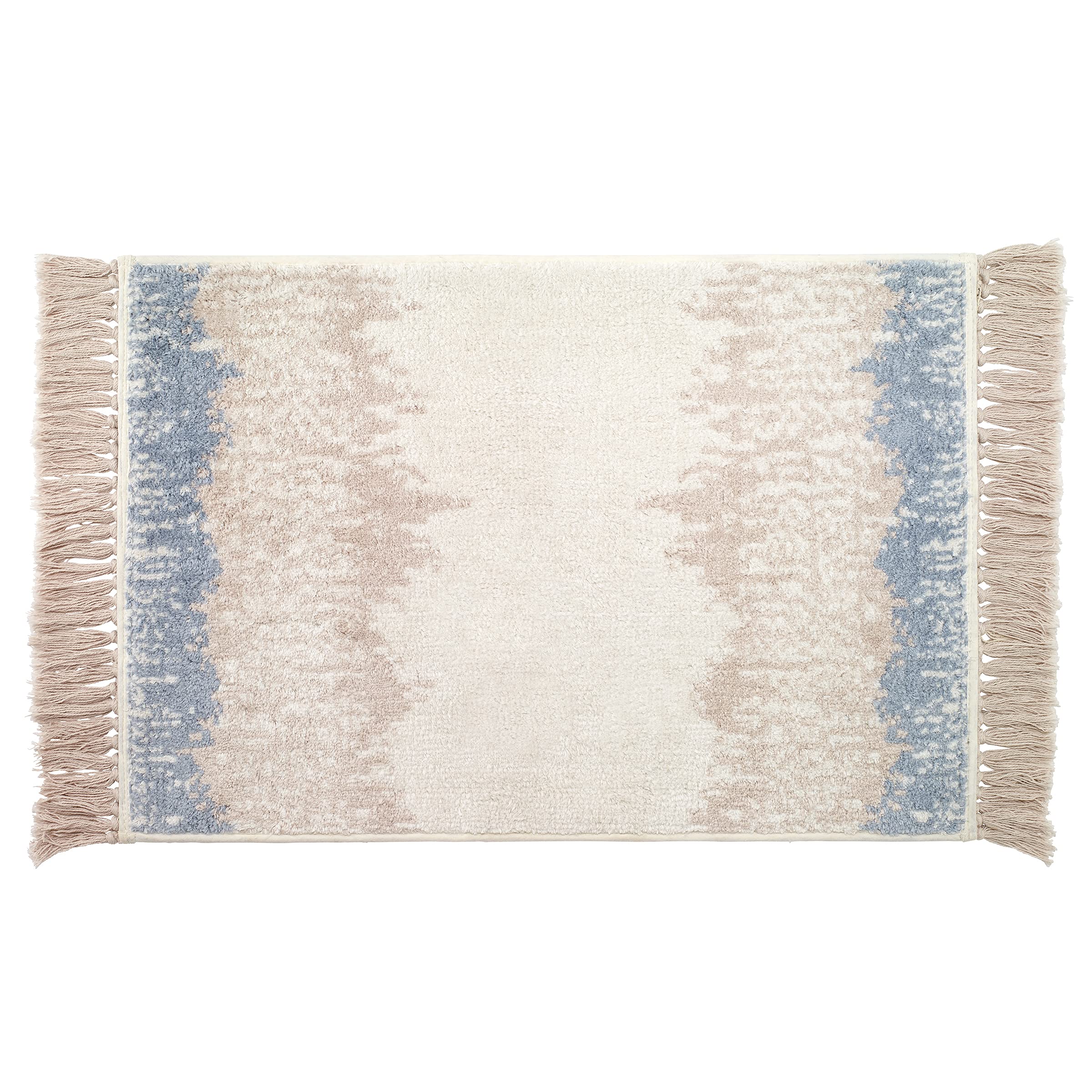Avanti Linens - Bath Mat, Soft & Skid-Resistant Cotton Rug, Beach Inspired Bathroom Decor (Abstract Coastal Collection)