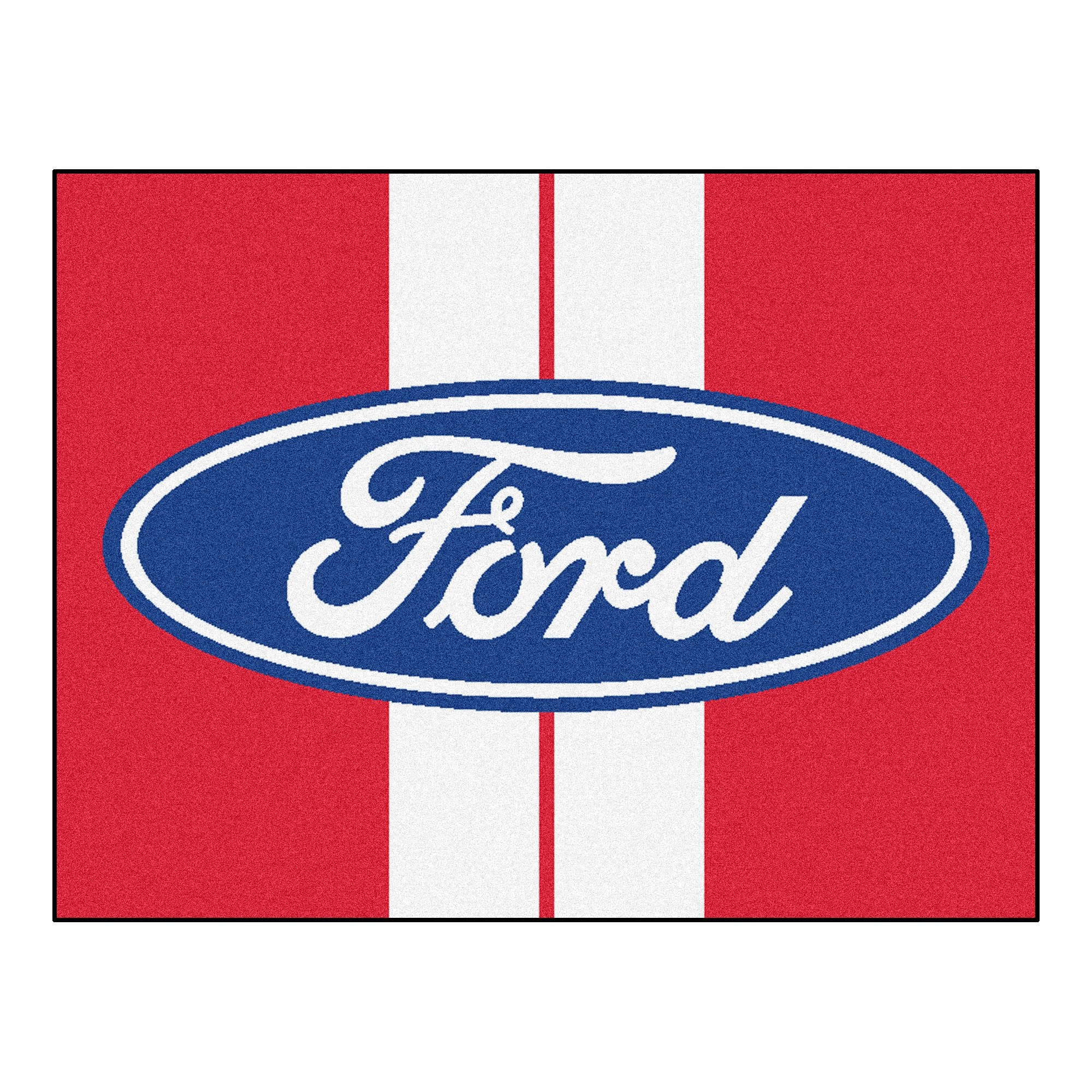FANMATS 16179 Team Color 33.75 x 42.5 All-Star Mat (Ford Oval with Stripes - Gray)