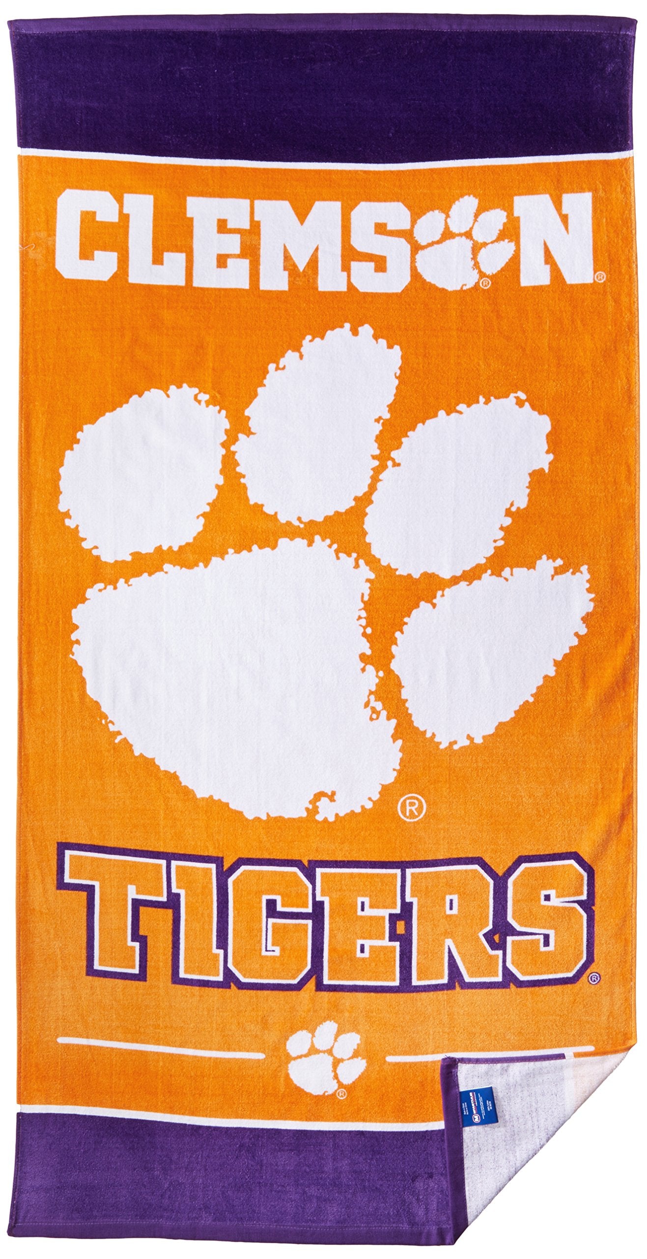 Ncaa Clemson University Fiber Beach Towel, 9Lb/30 X 60''