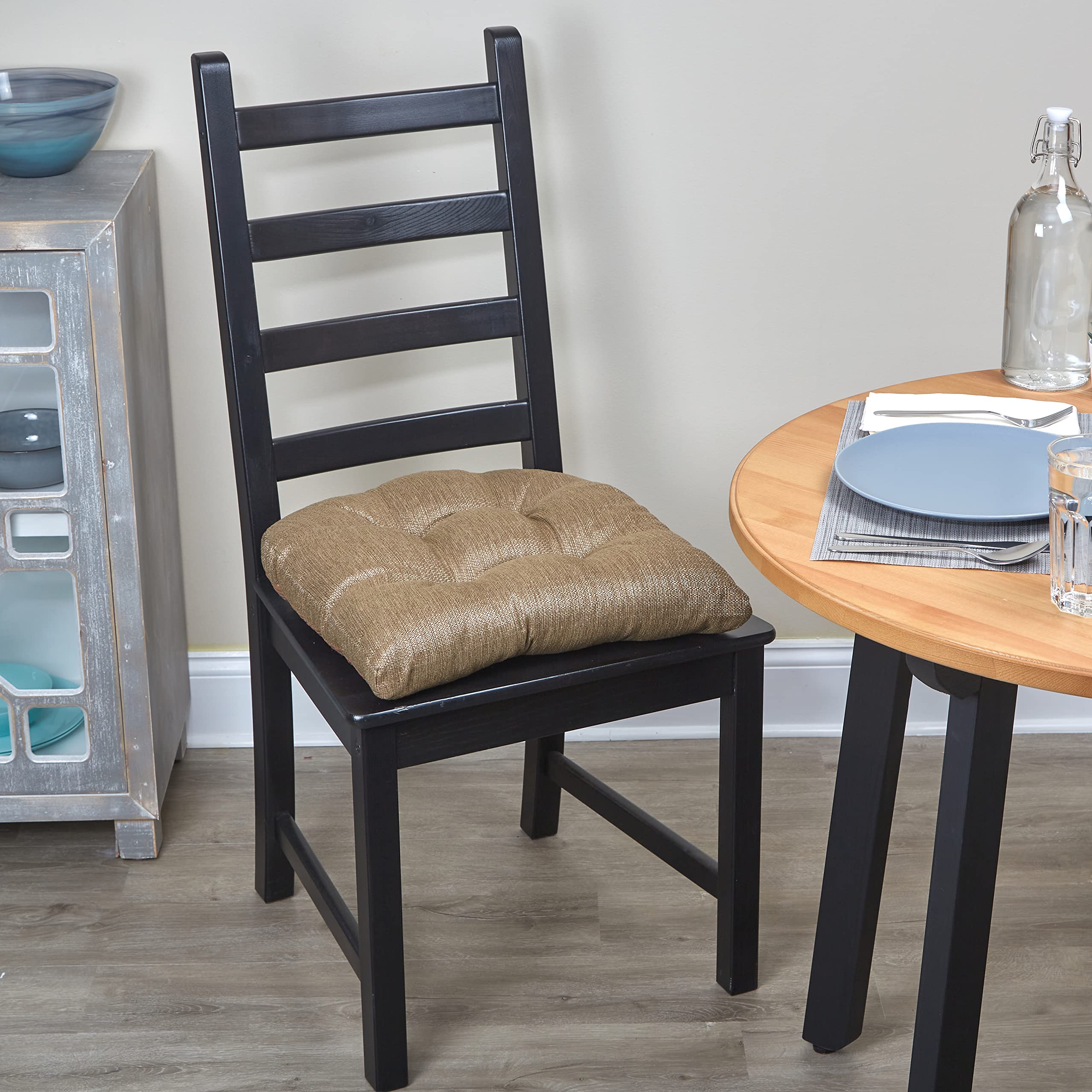 Klear Vu Gripper Overstuffed Universal Non-Slip Dining Chair Cushions For Kitchen Decor Or Office Use, U-Shaped Skid-Proof Seat