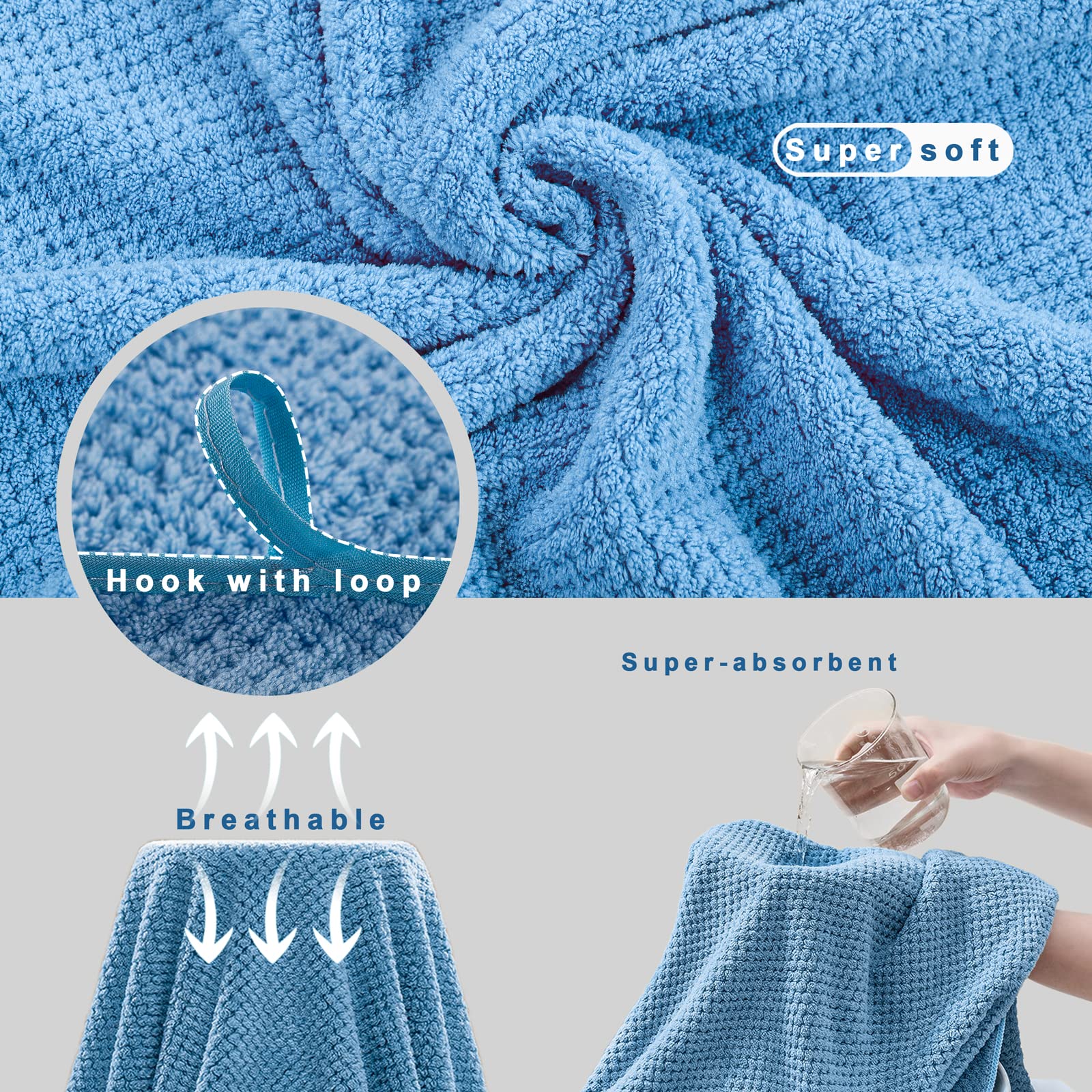 Olester 2 Pack Oversized Bath Towel Set 35In X 70In Bath Sheets For Shower Pool Beach Bathroom Super Absorbent Soft Quick Dry Bl