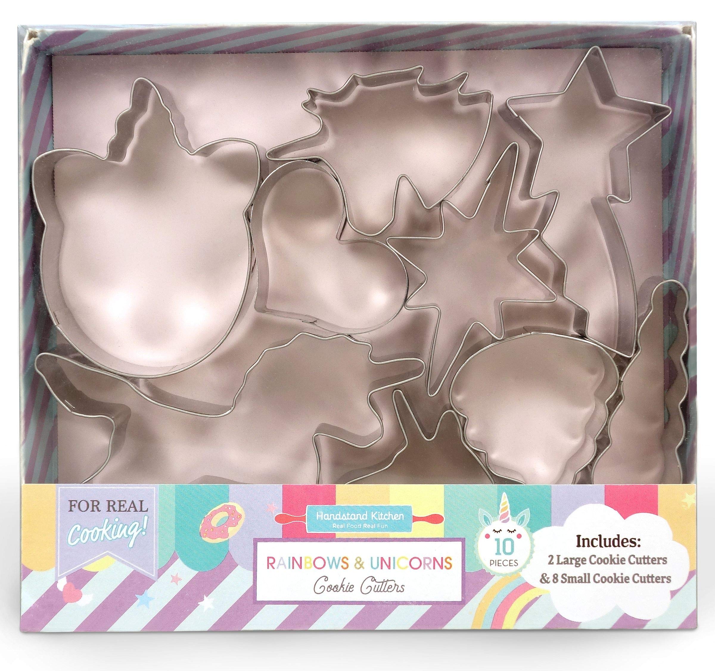 Handstand Kitchen Rainbows And Unicorns 10-Piece Cookie Cutter Assortment