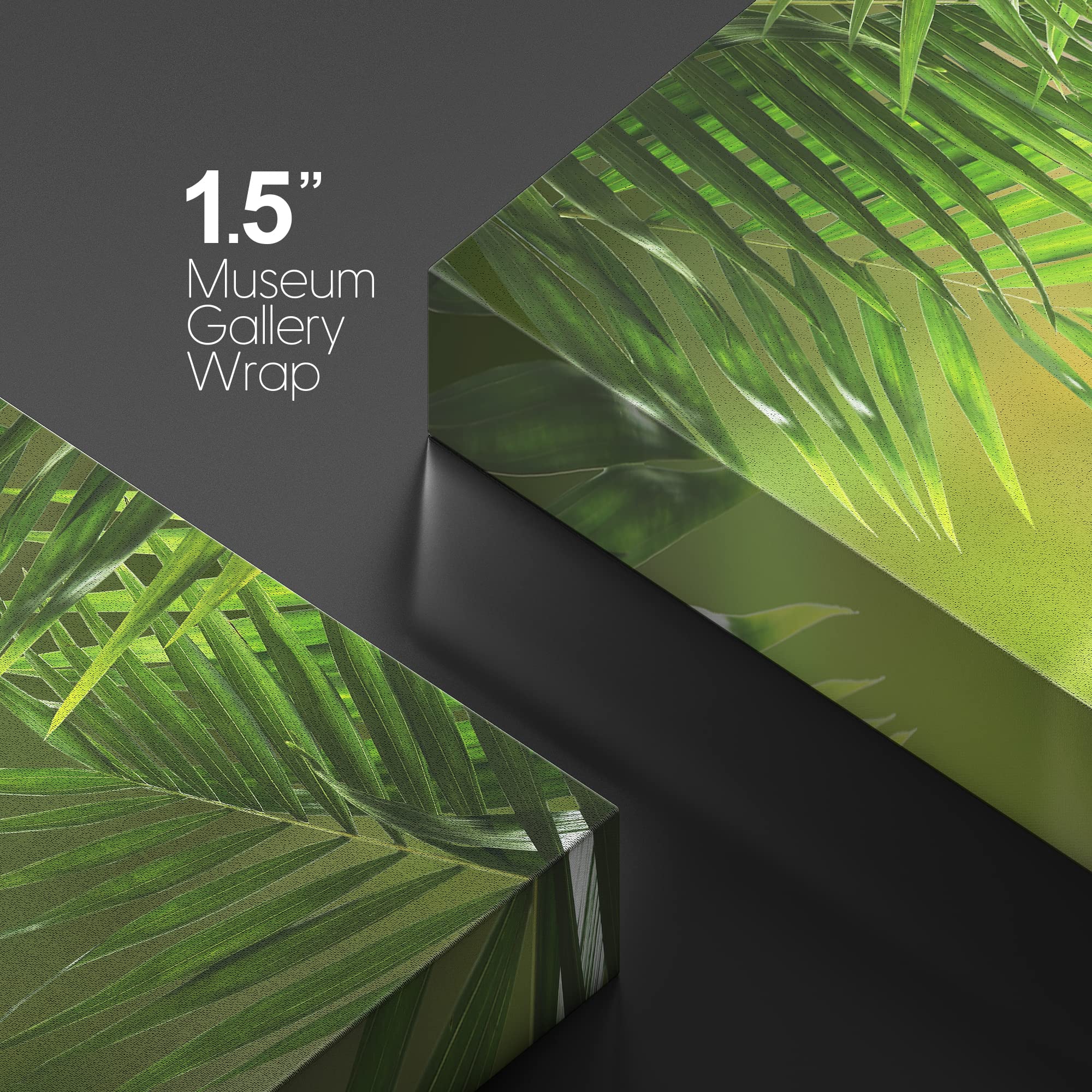 Wall26 Canvas Print Wall Art Tropical Palm Leaf Zen Massage Stone Orchid Flowers Yoga Nature Photography Realism Rustic Scenic L