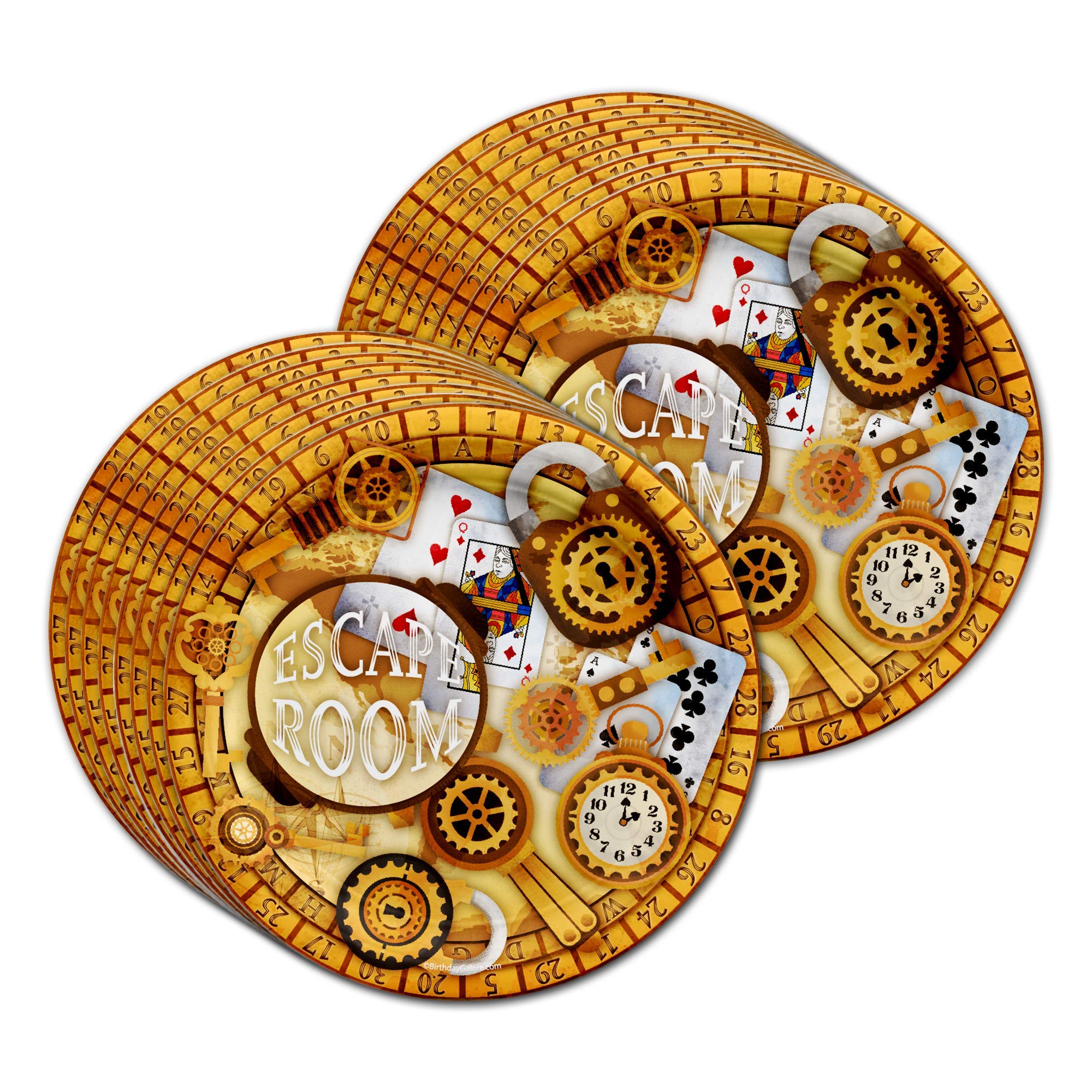 Escape Room Party Supplies Set Plates Napkins Cups Tableware Kit For 16