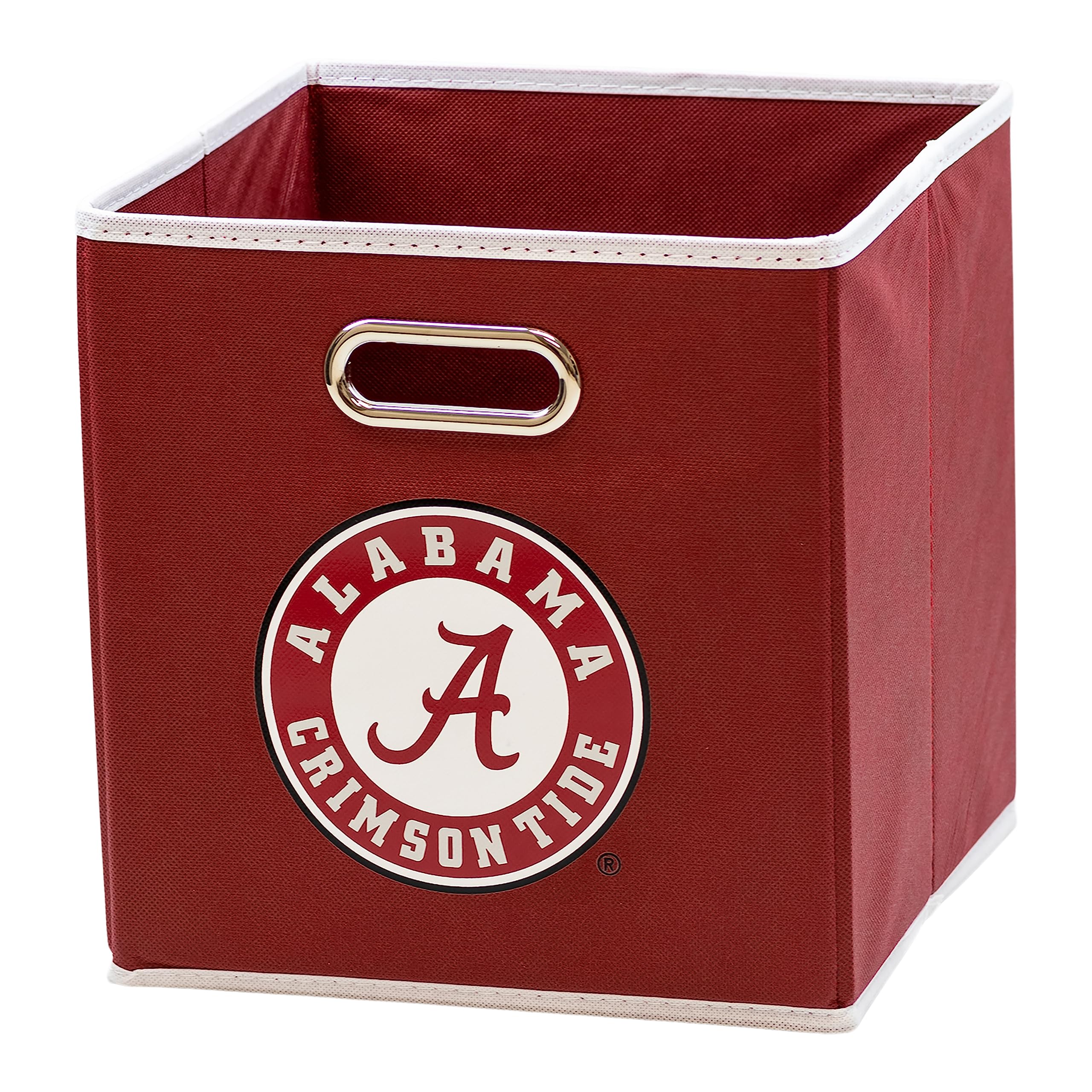 Franklin Sports Ncaa Alabama Crimson Tide Collapsible Storage Bin - Made To Fit Storage Bin Shelf Organizers - 10.5'' X 10.5''