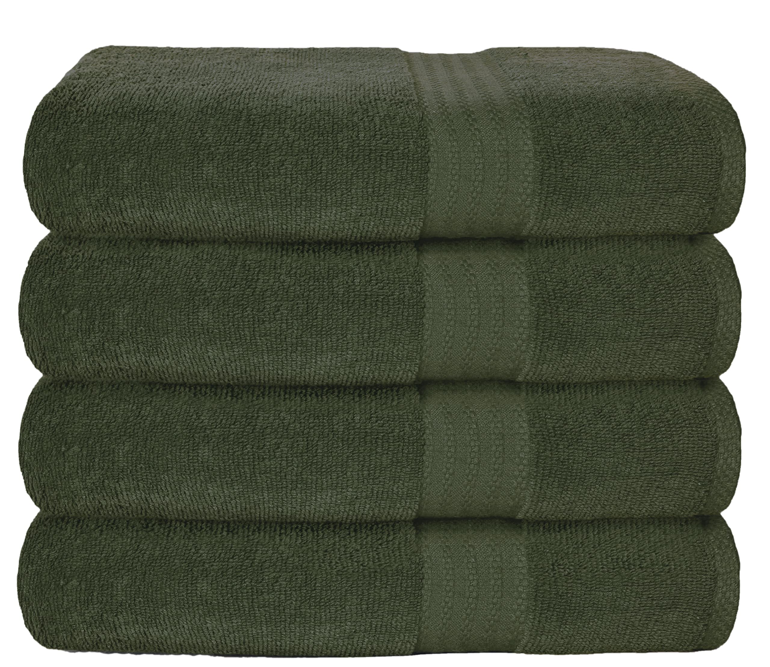 Glamburg Premium Cotton 4 Pack Bath Towel Set - 100% Pure Cotton - 4 Bath Towels 27X54 - Ideal For Everyday Use - Ultra Soft & H