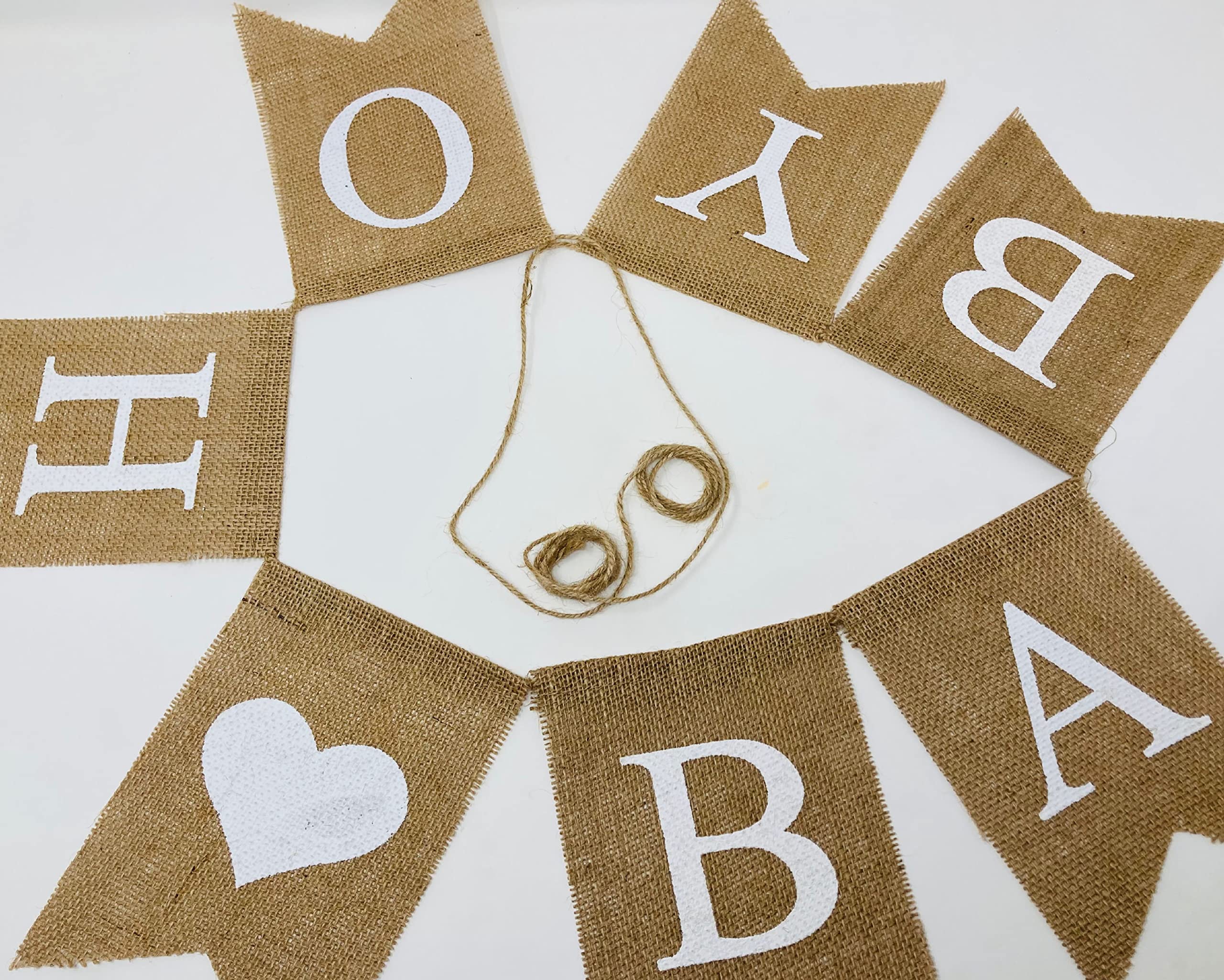 Shimmer Anna Shine Baby Burlap Banner For Baby Shower Decorations And Gender Reveal Party