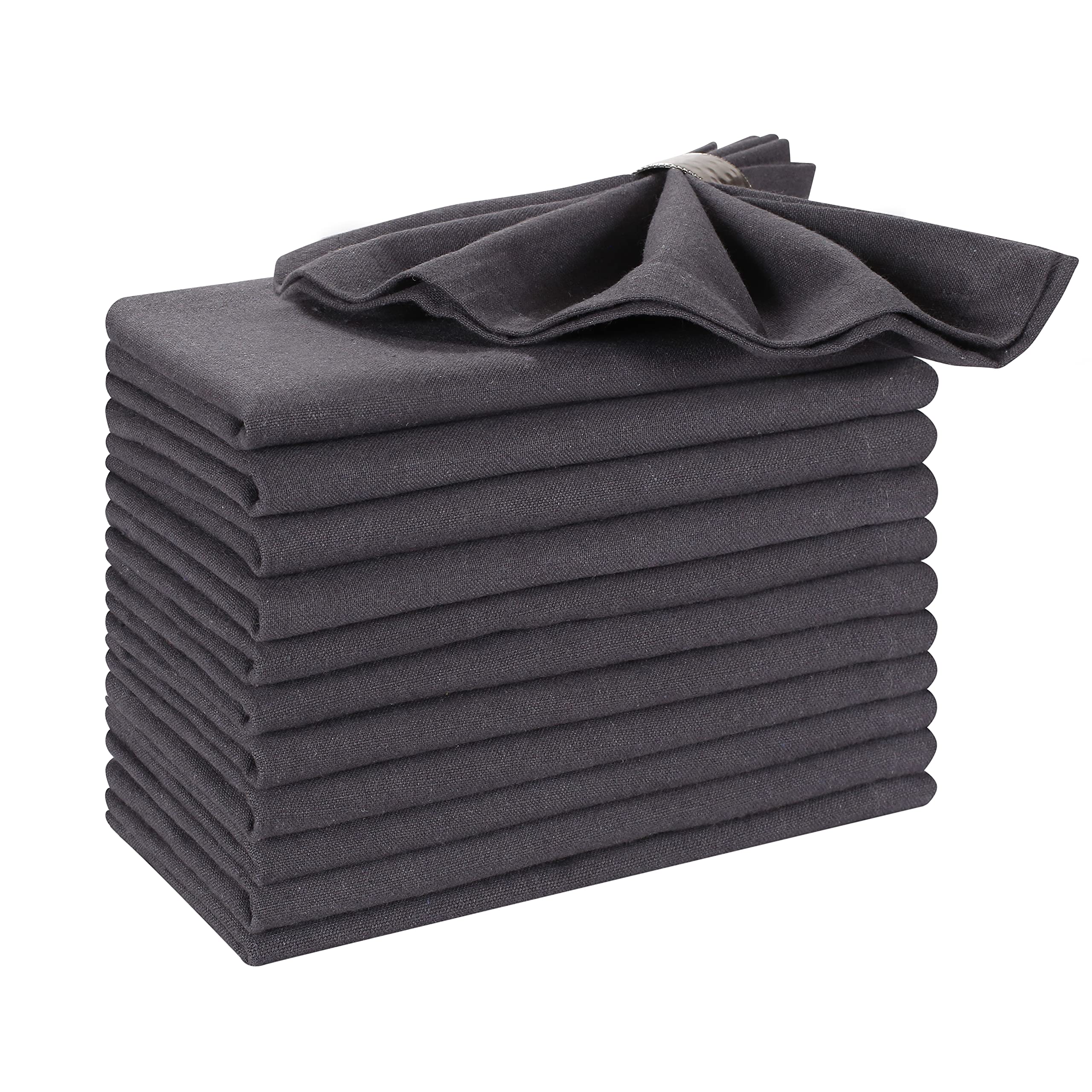 Hausattire Reusable Napkins Cloth Washable 100% Cotton 18X18 Inch Dinner Napkins|Table Napkins For Spring Easter Basket Decor |S