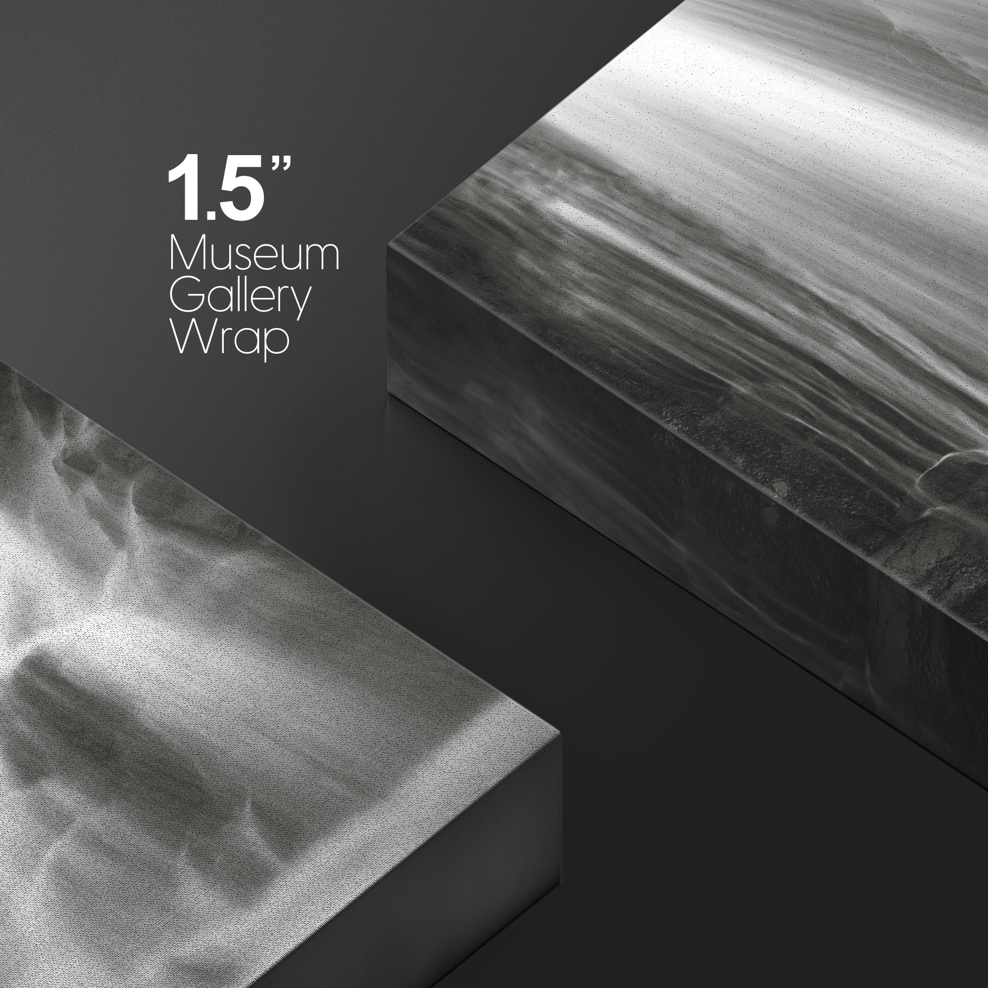 Wall26 Canvas Print Wall Art Serene Black And White Waterfall Animals Photography Realism Rustic Scenic Landscape Wilderness Zen